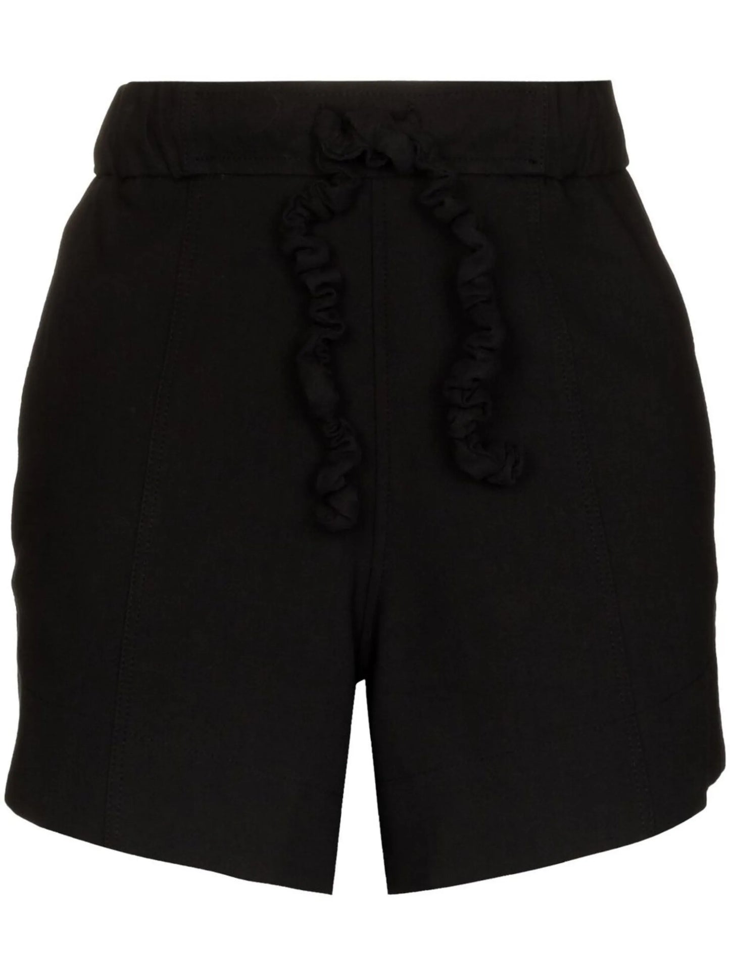 crinkled drawstring-detail shorts