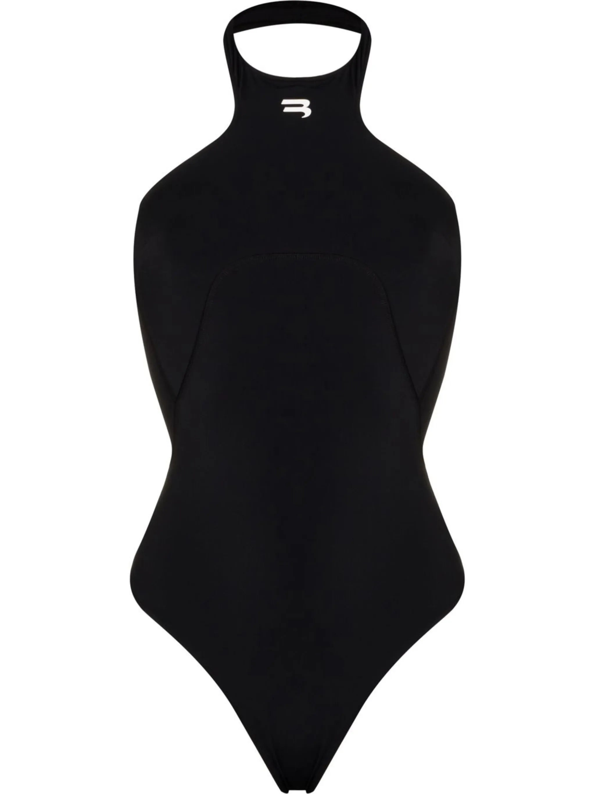 logo detail halterneck swimsuit