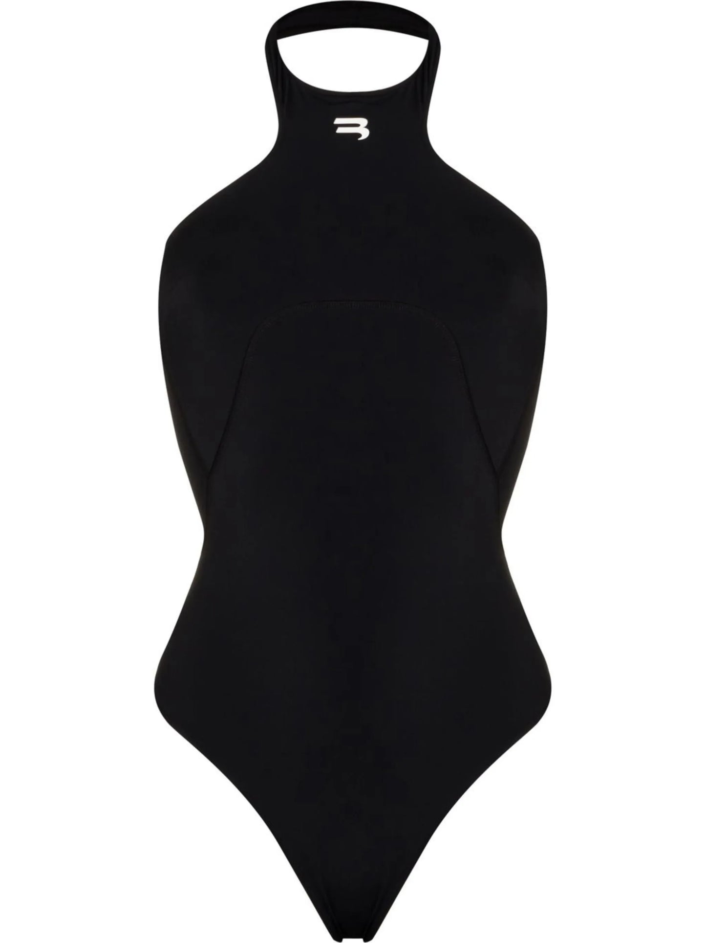 logo detail halterneck swimsuit