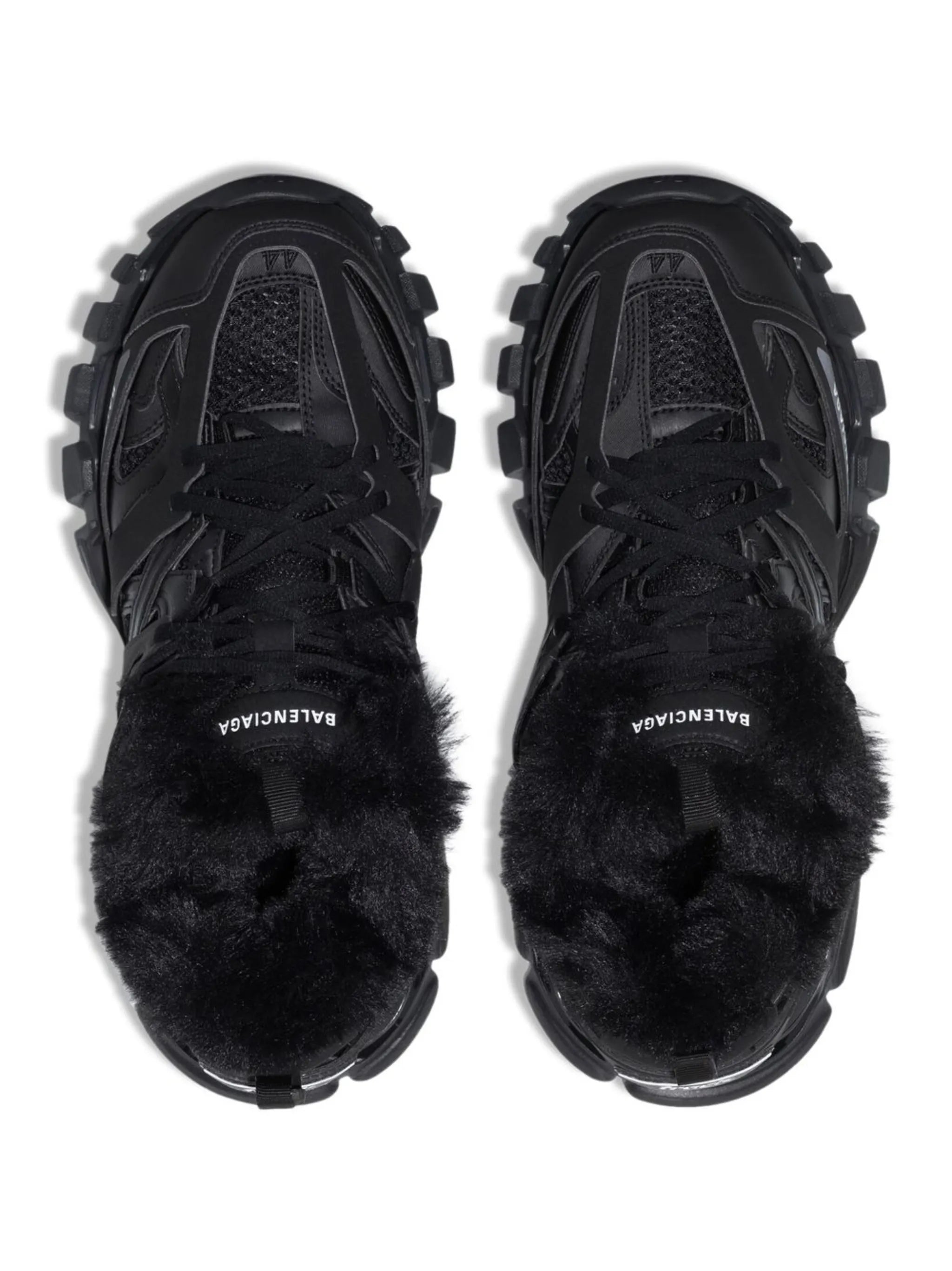 Track faux-fur sneakers