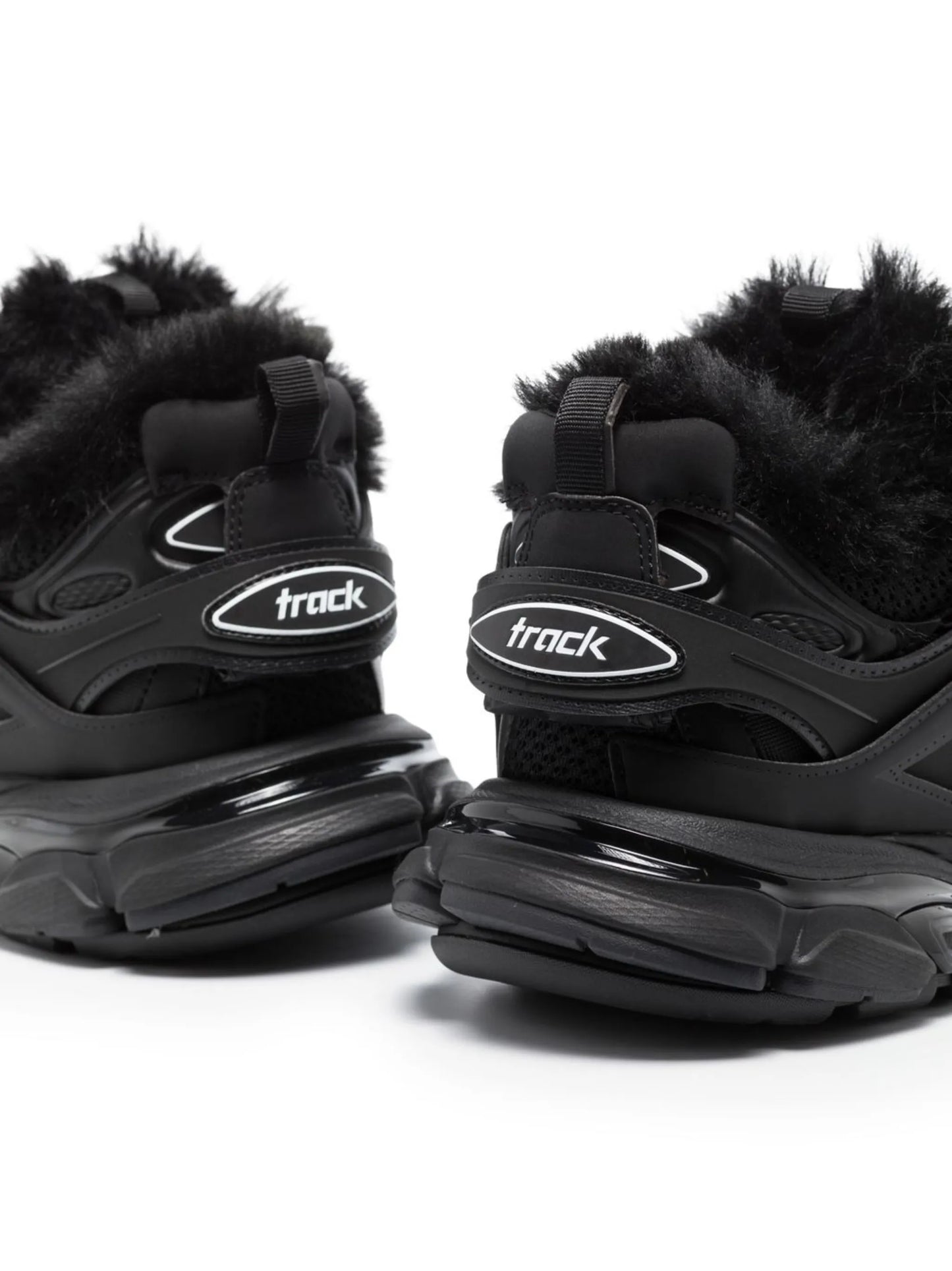 Track faux-fur sneakers