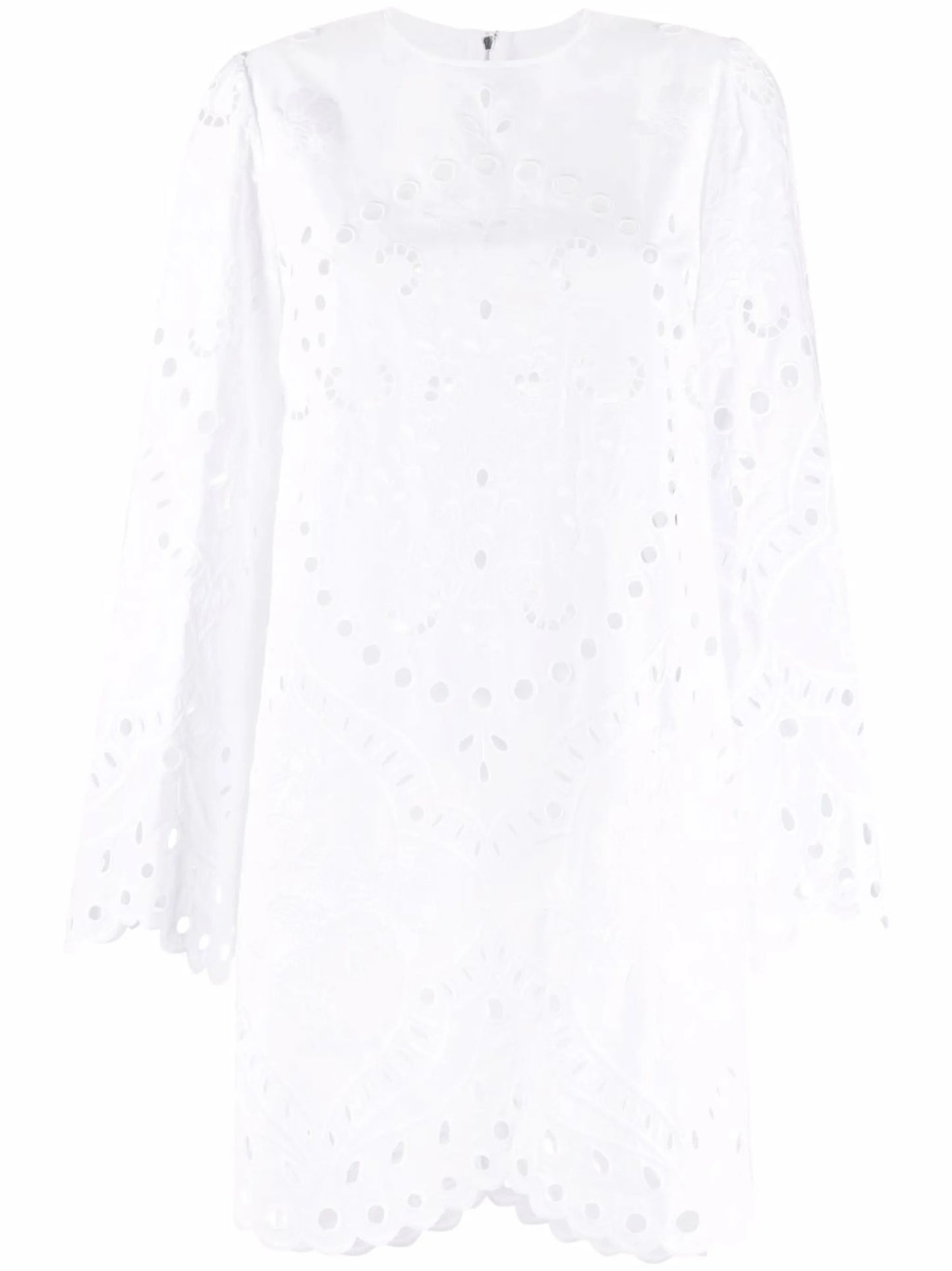 embroidered-design long-sleeve dress
