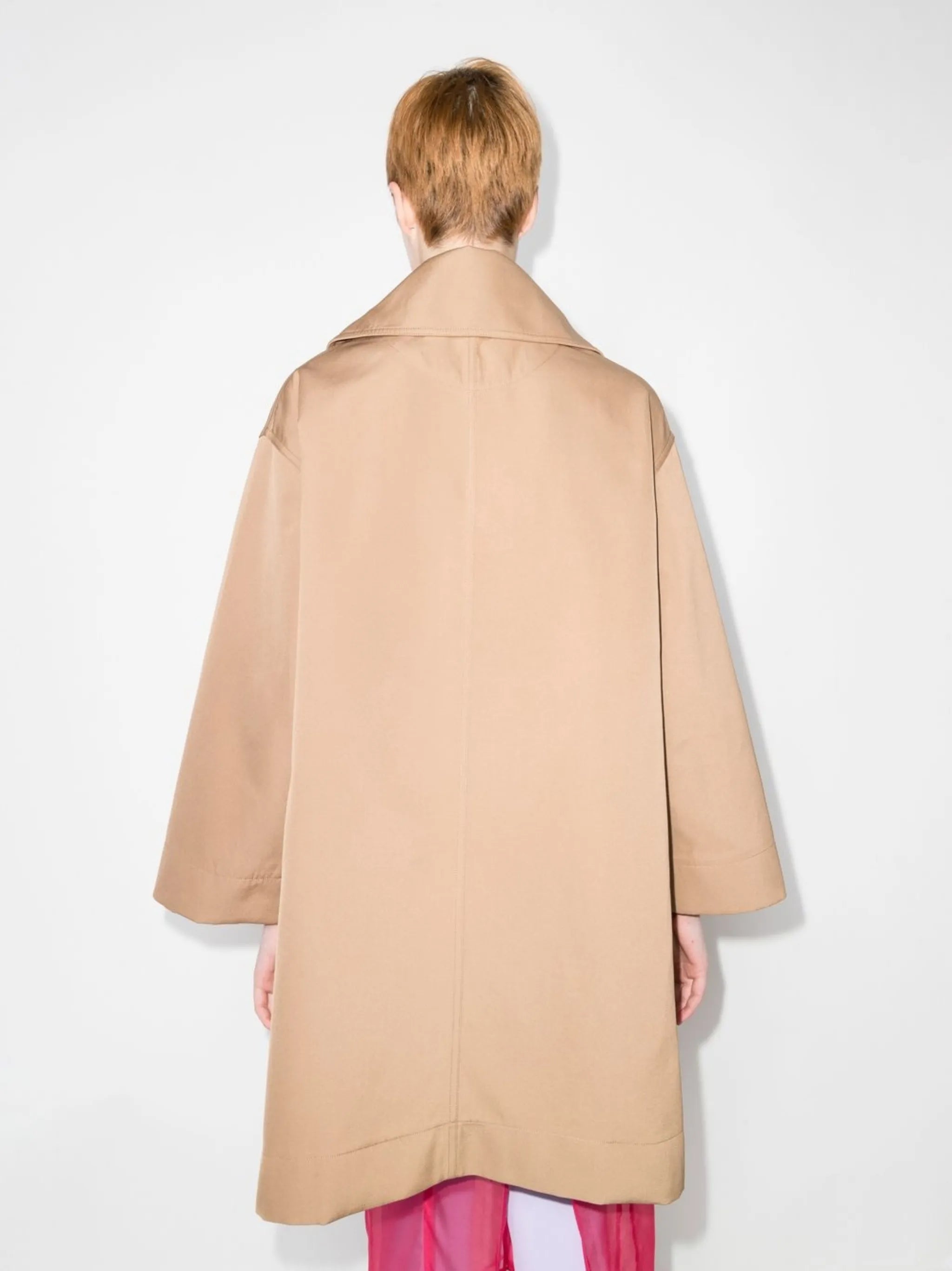 oversized twill coat