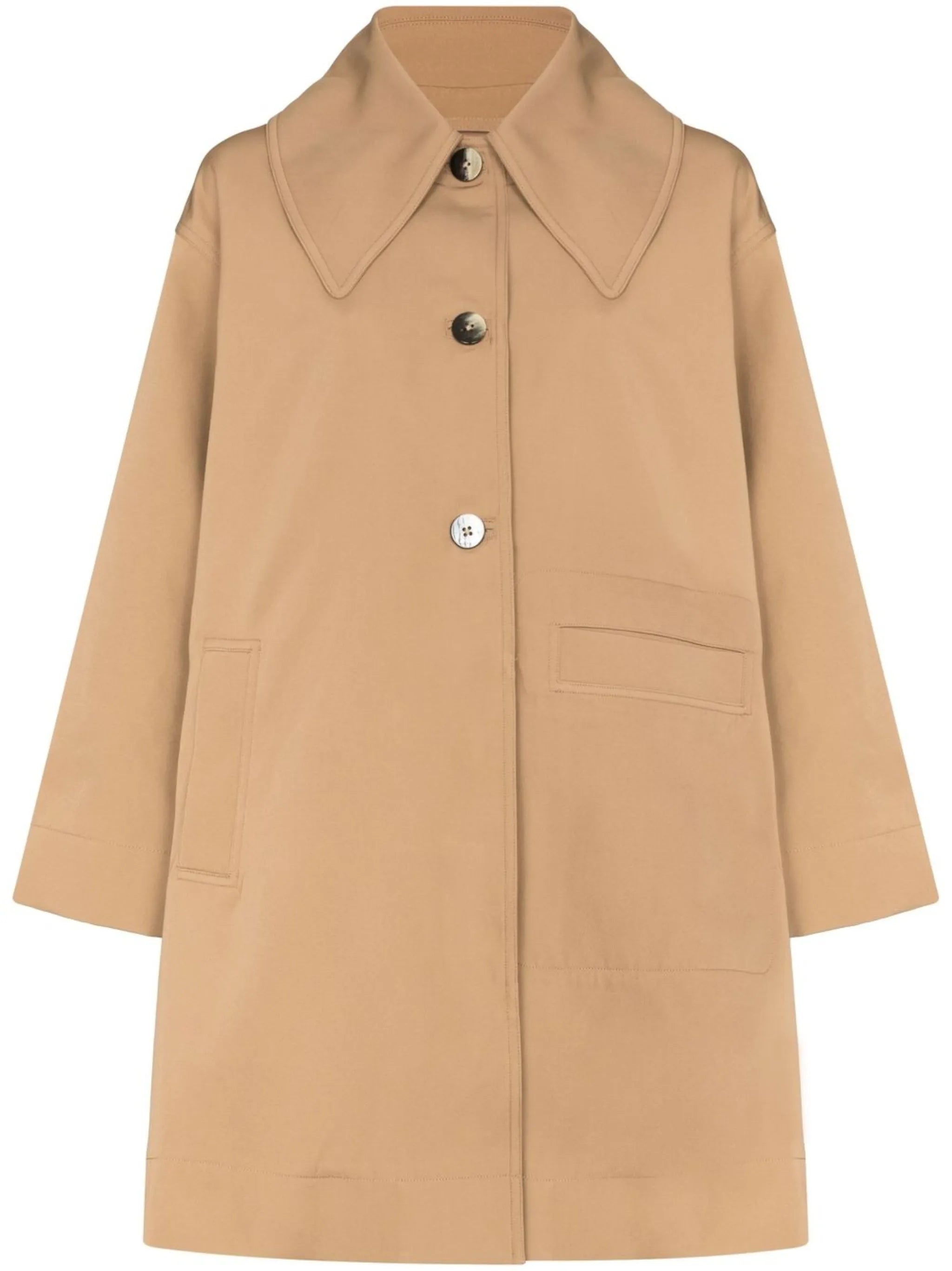oversized twill coat