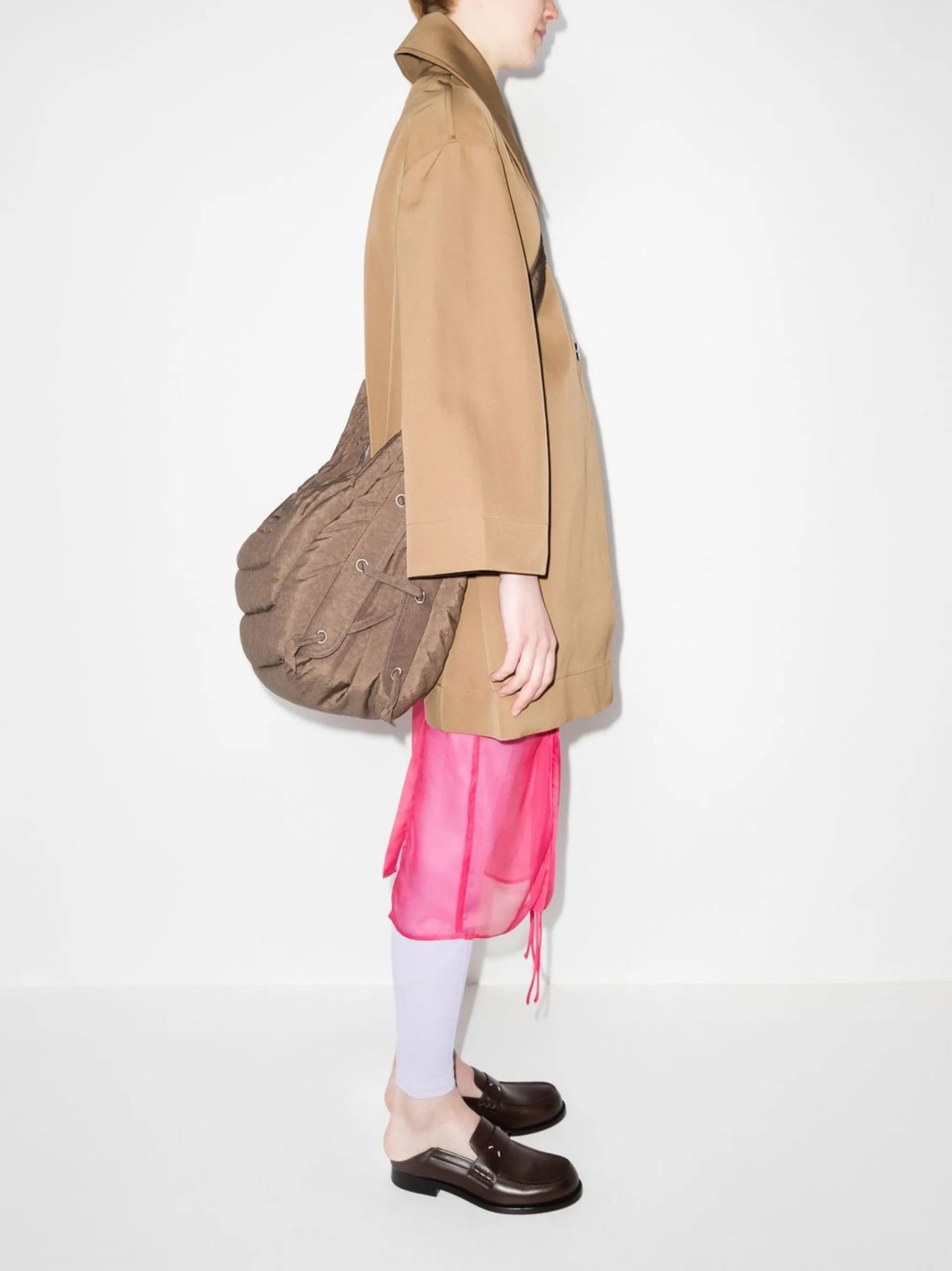 oversized twill coat
