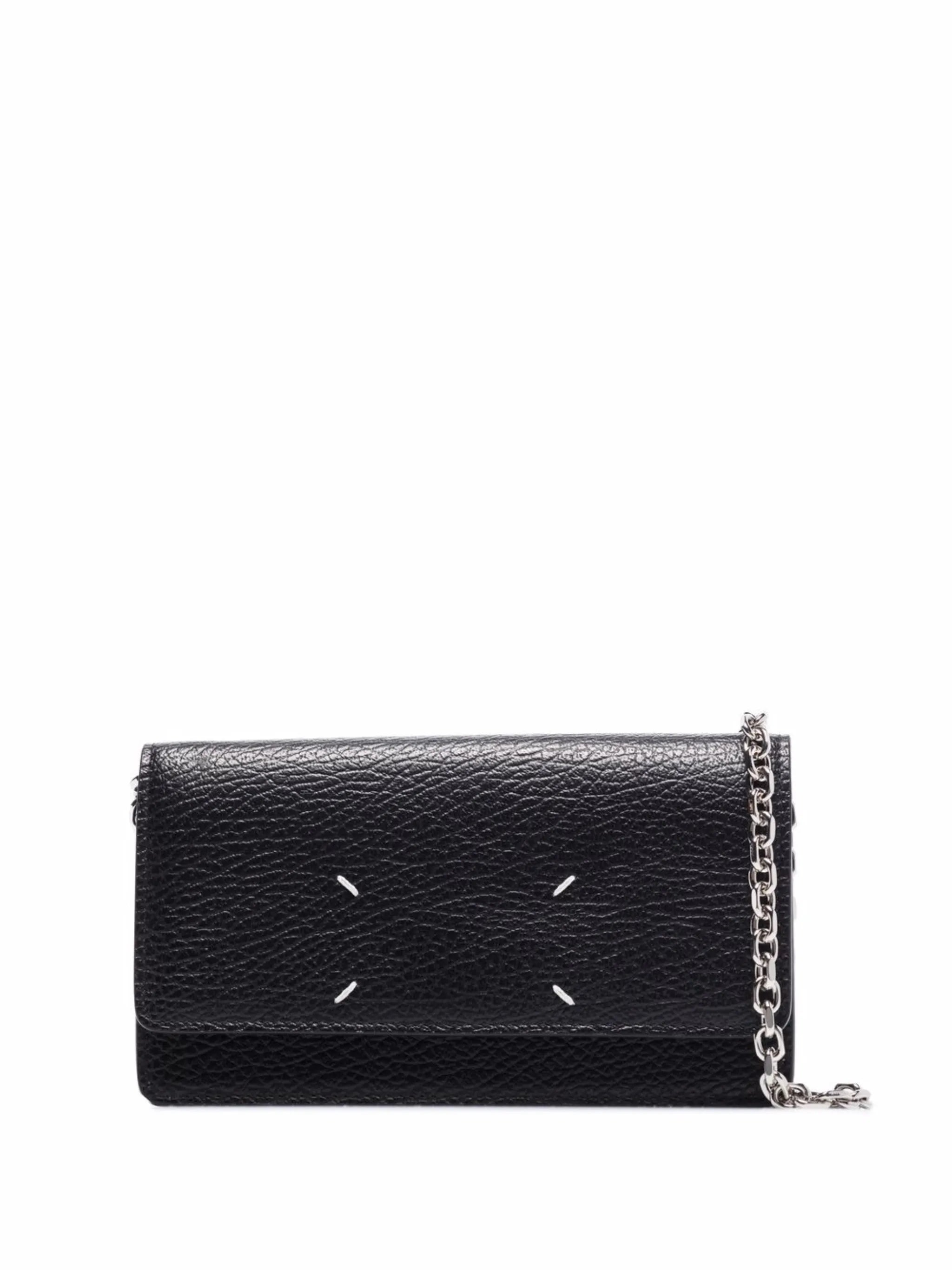 four-stitch leather wallet-on-chain