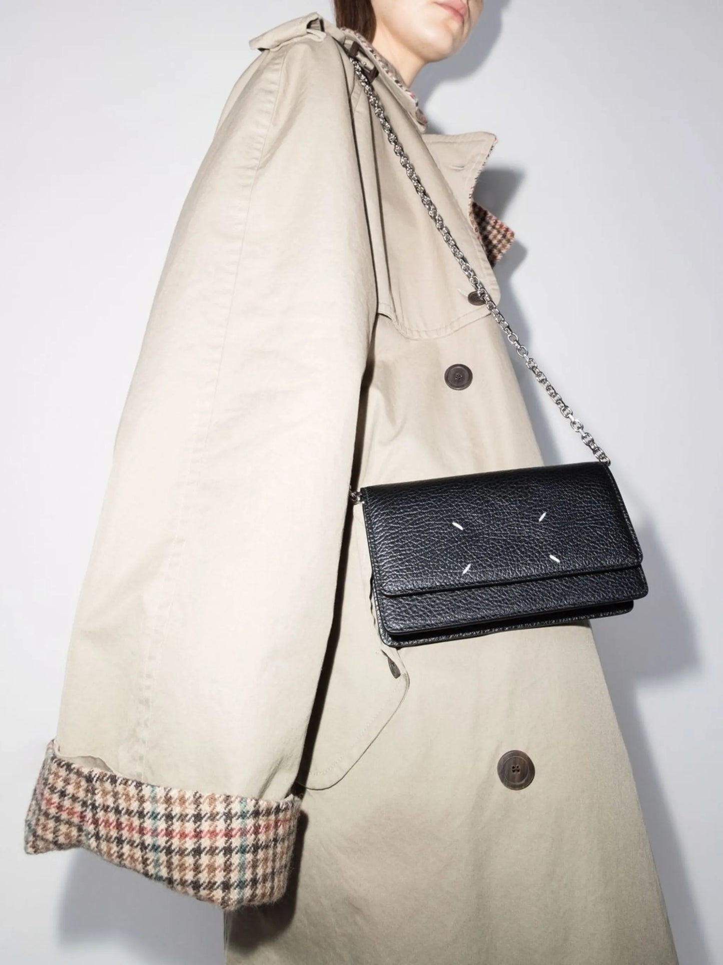 Four Stitches pebbled leather wallet