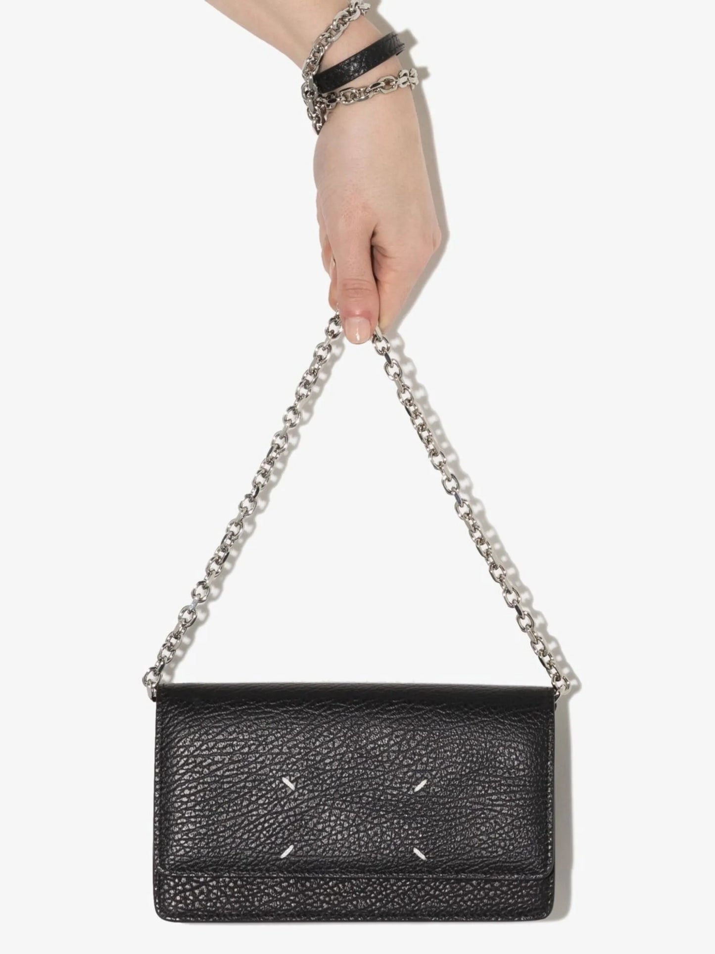 Four Stitches pebbled leather wallet