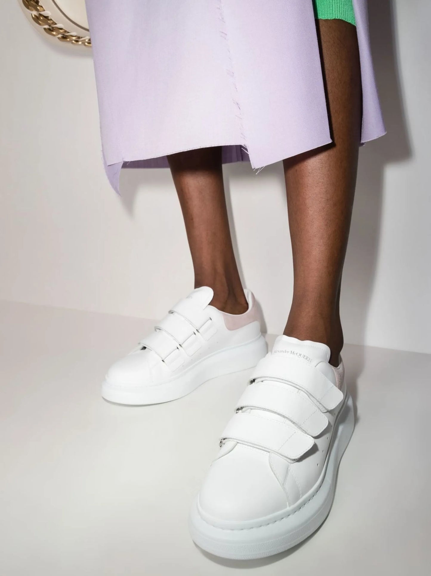 Oversized touch-strap sneakers