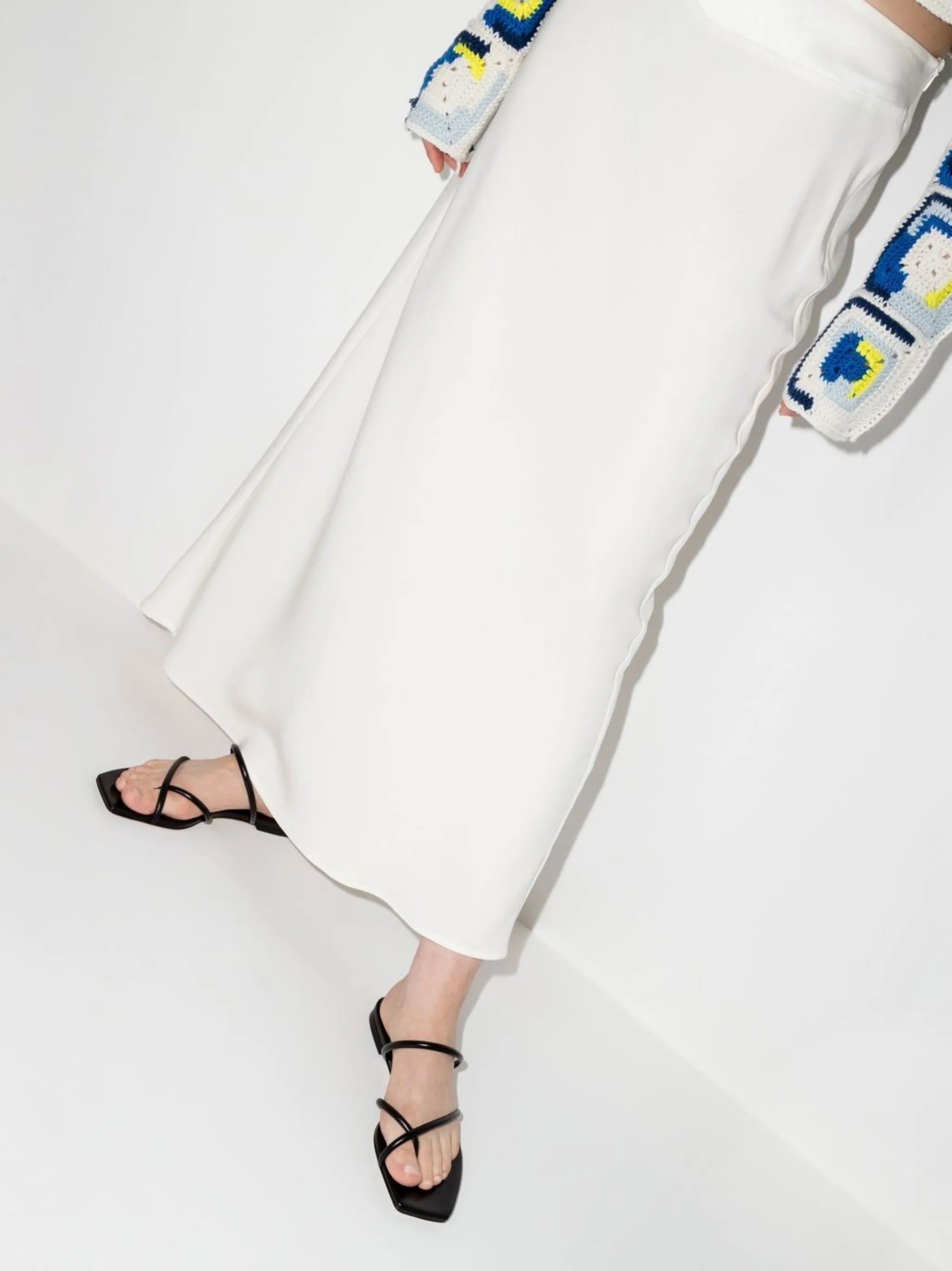 square-toe flat sandals