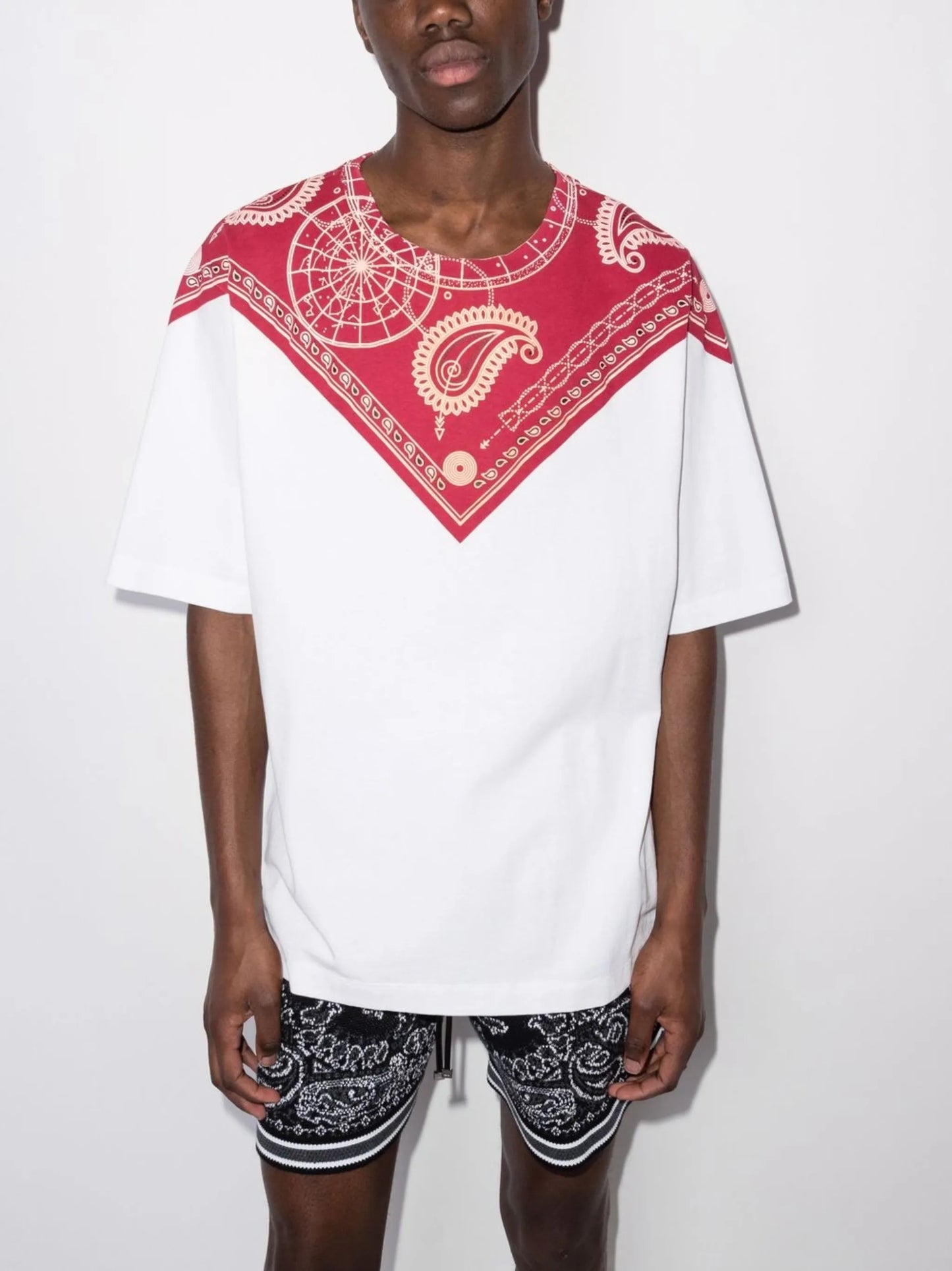 paisley-print cotton T-shirt