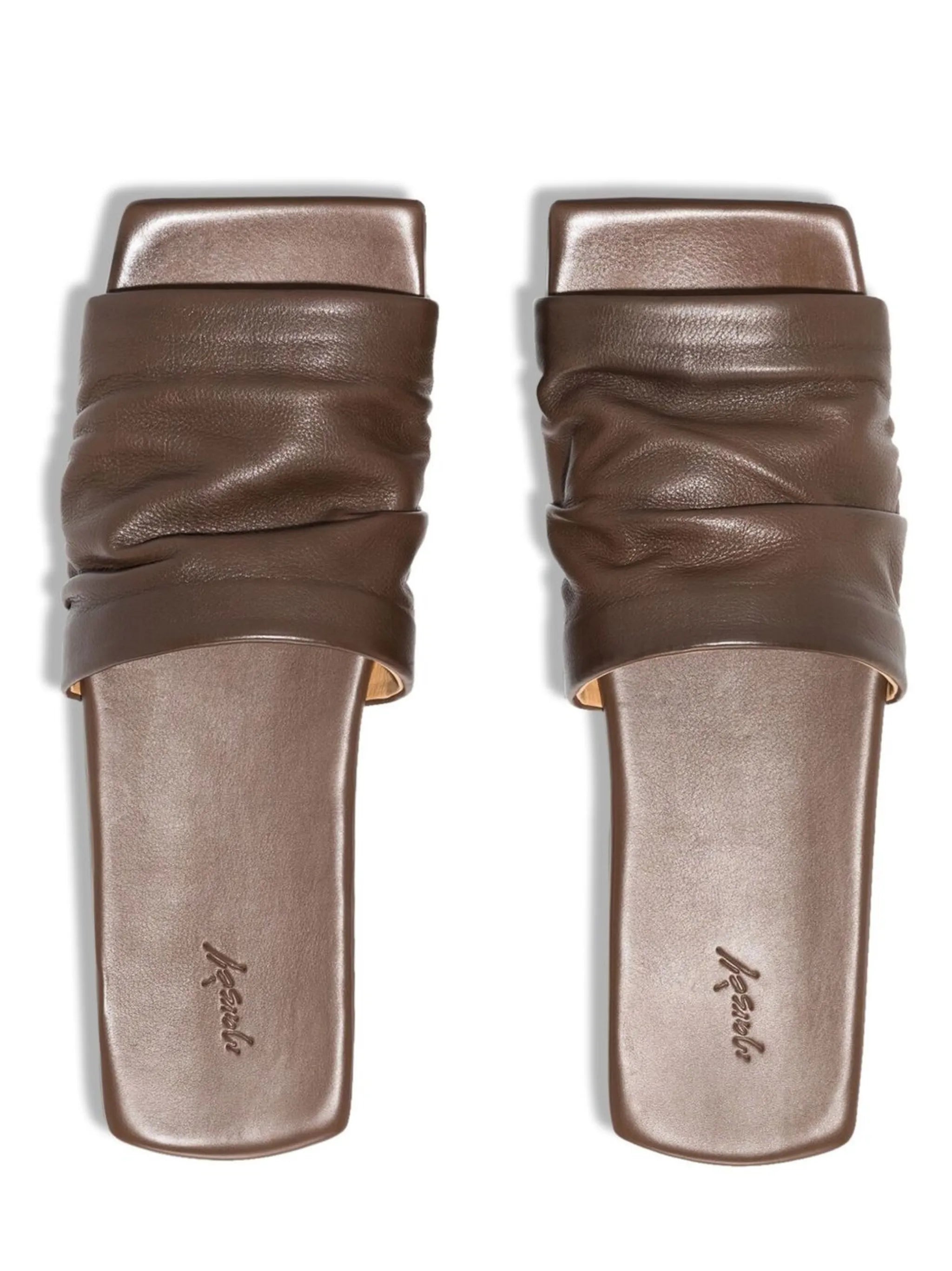 Tavola ruched flat sandals