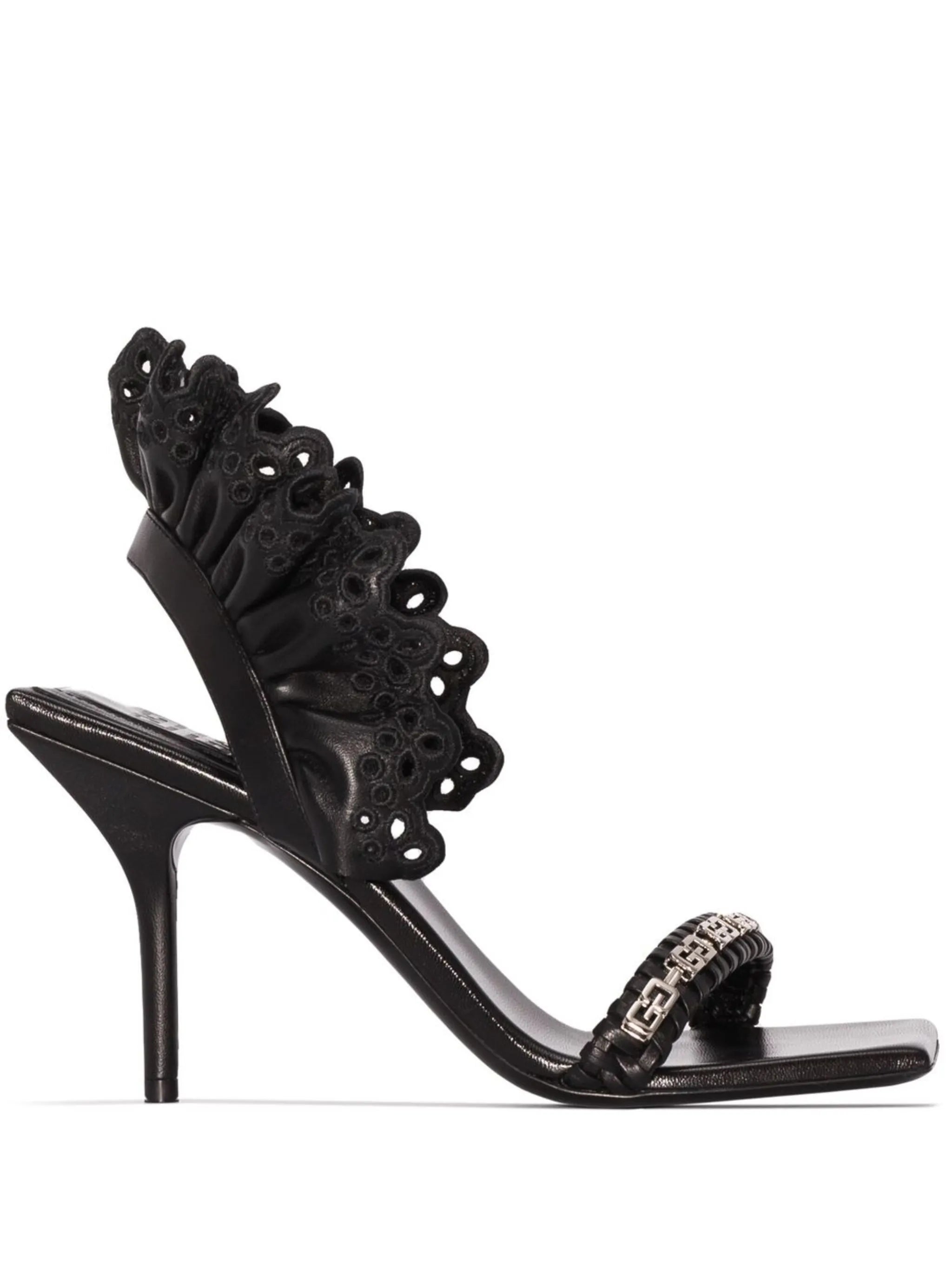 G Woven slingback sandals