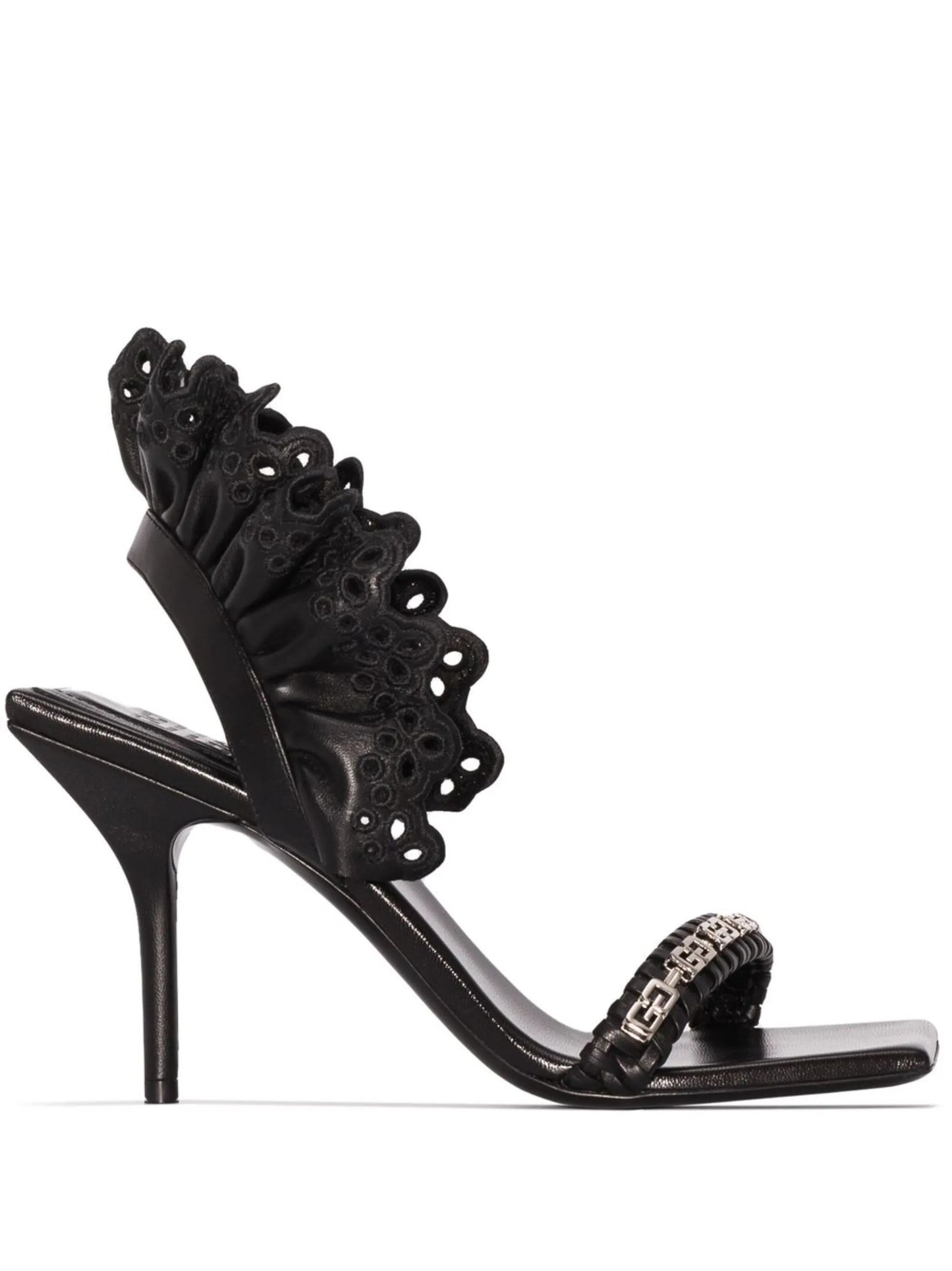 G Woven slingback sandals