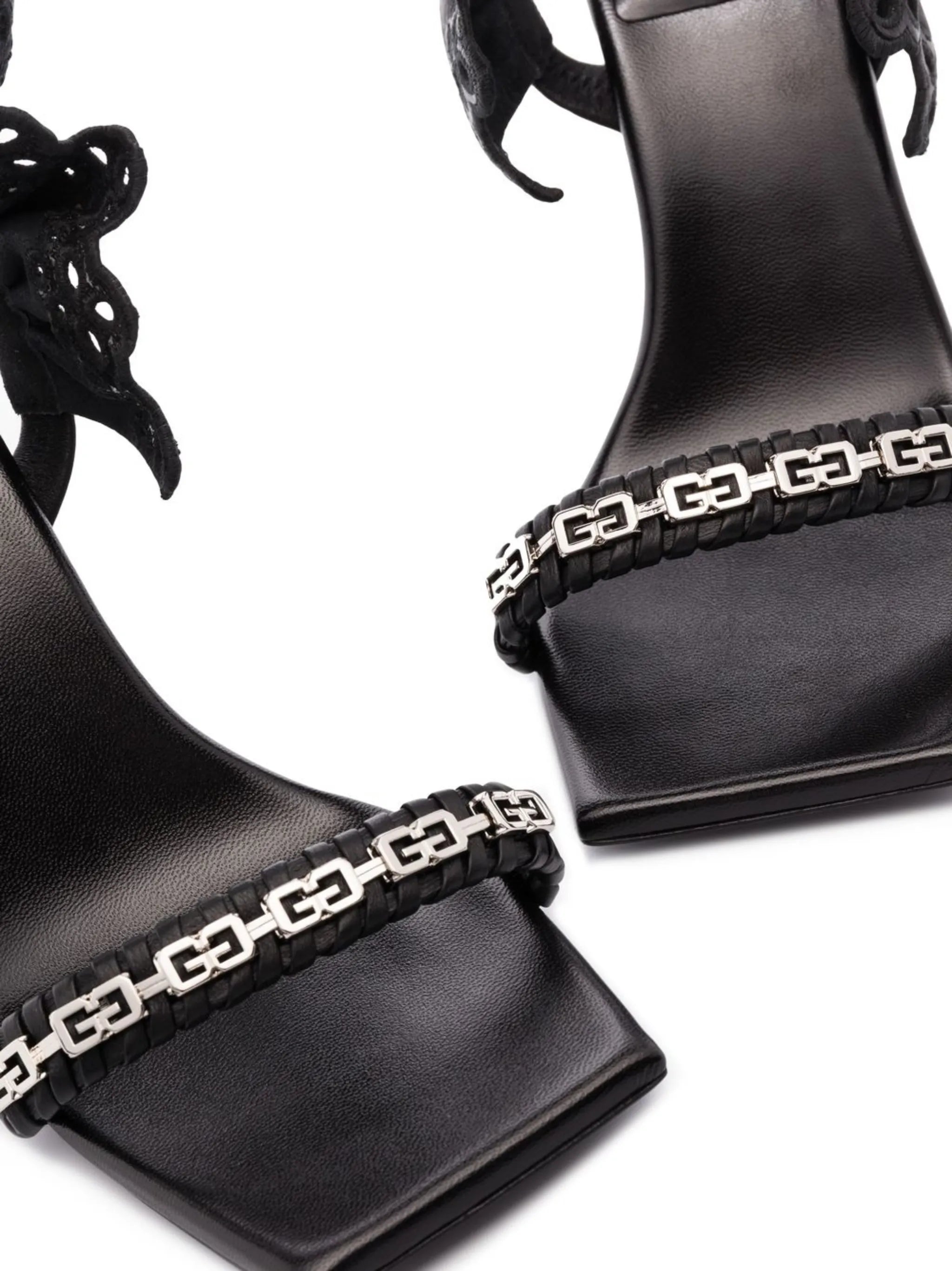 G Woven slingback sandals