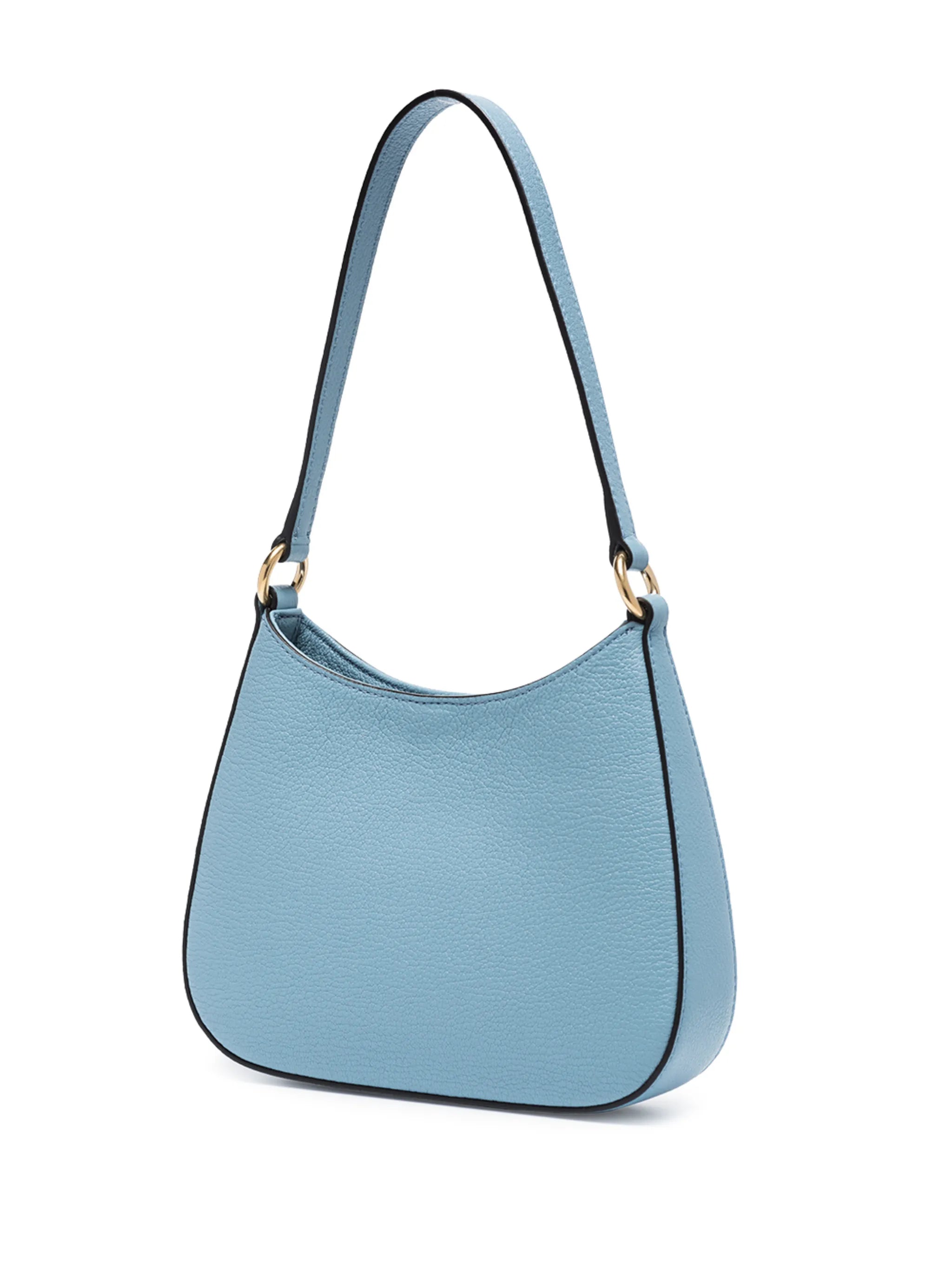 Madras logo-lettering leather shoulder bag