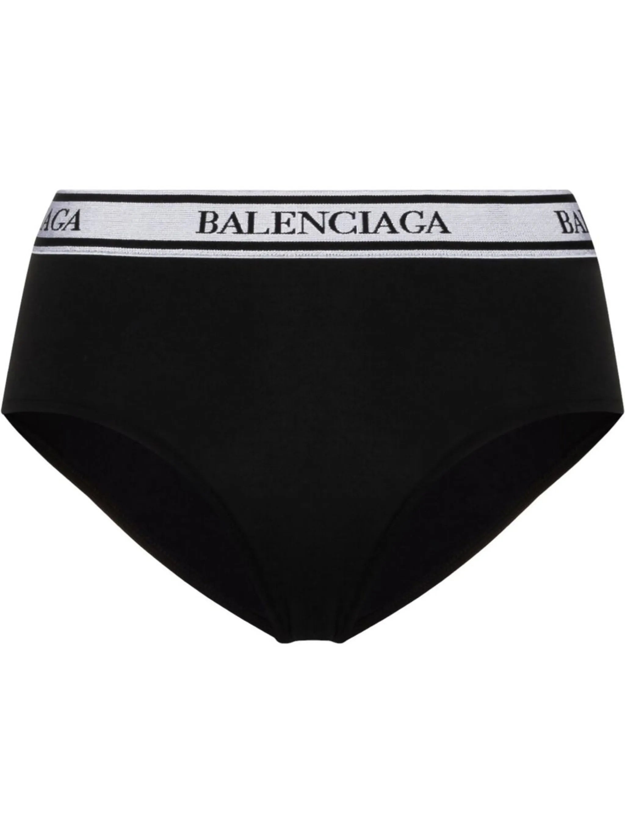 high-rise logo-waistband briefs