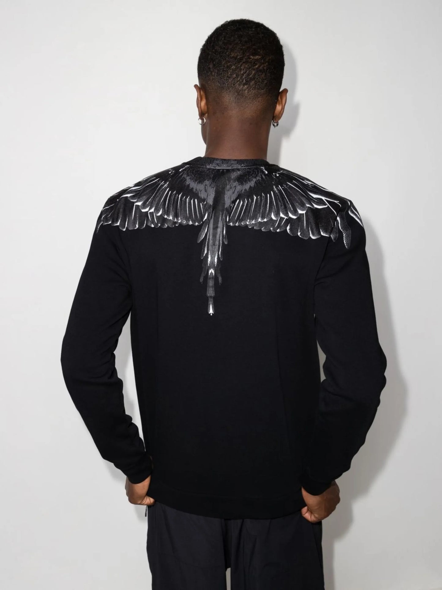 Wings-print crew-neck sweatshirt