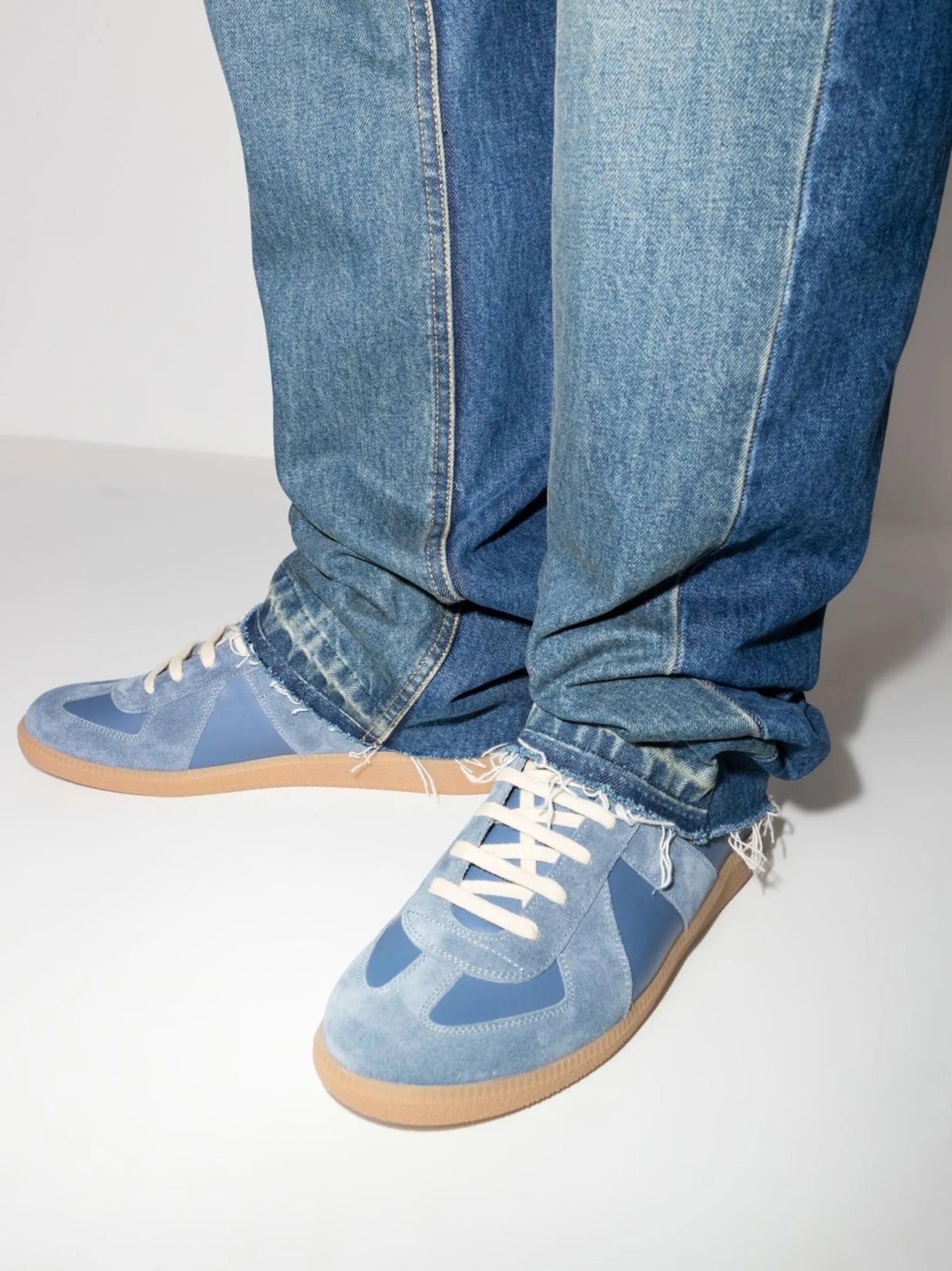 Replica low-top leather sneakers