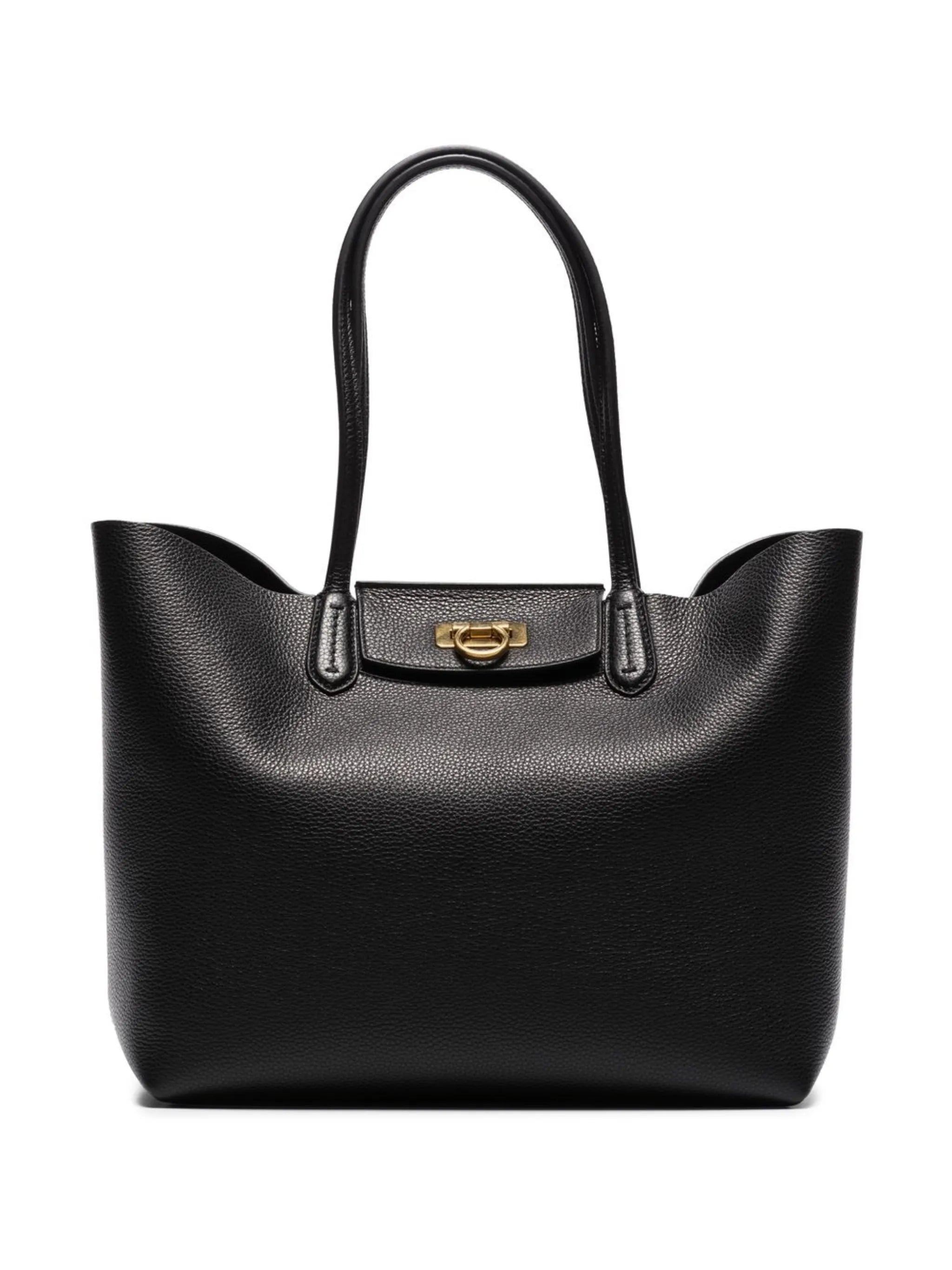 Gancini leather tote bag