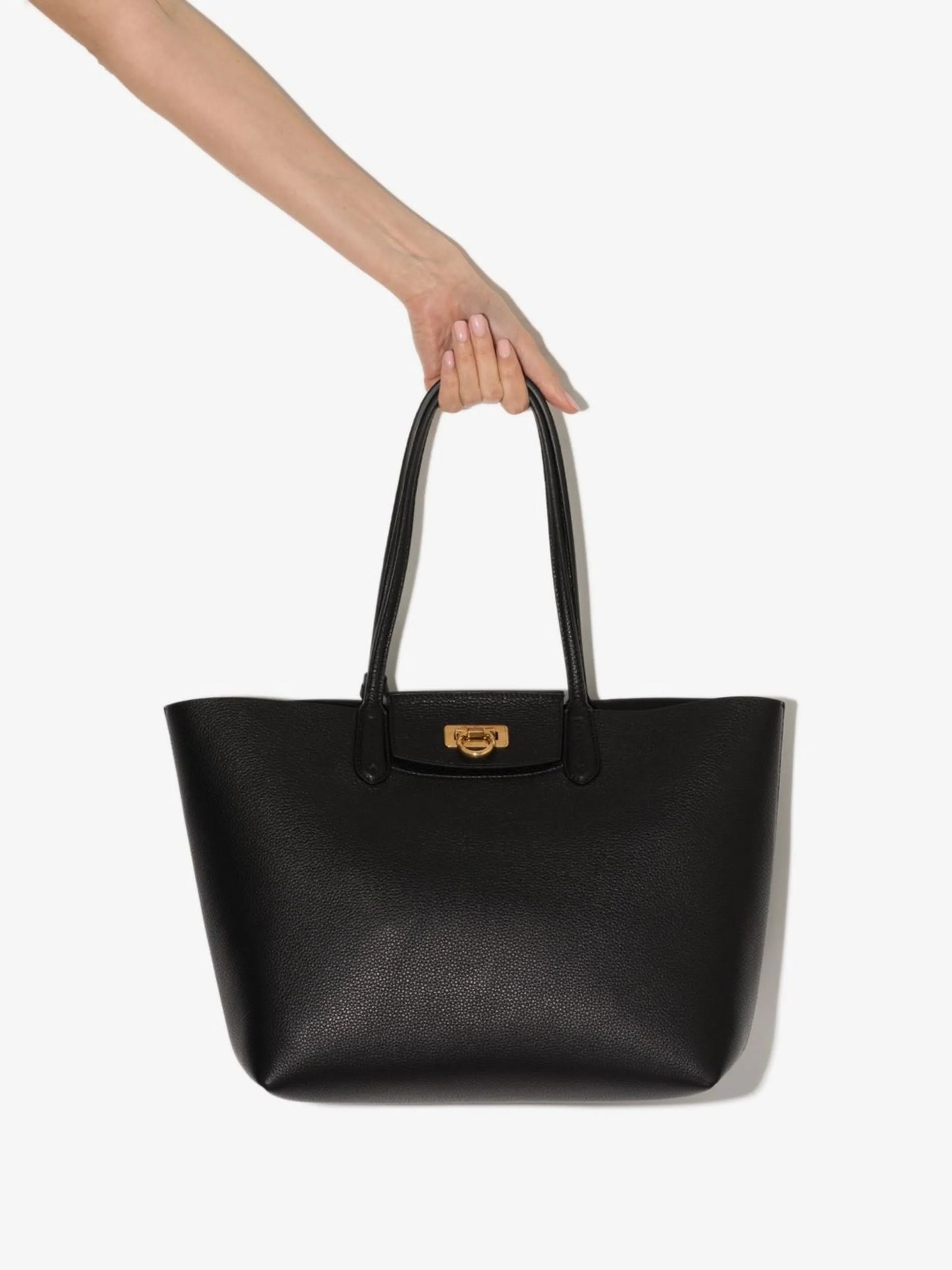 Gancini leather tote bag