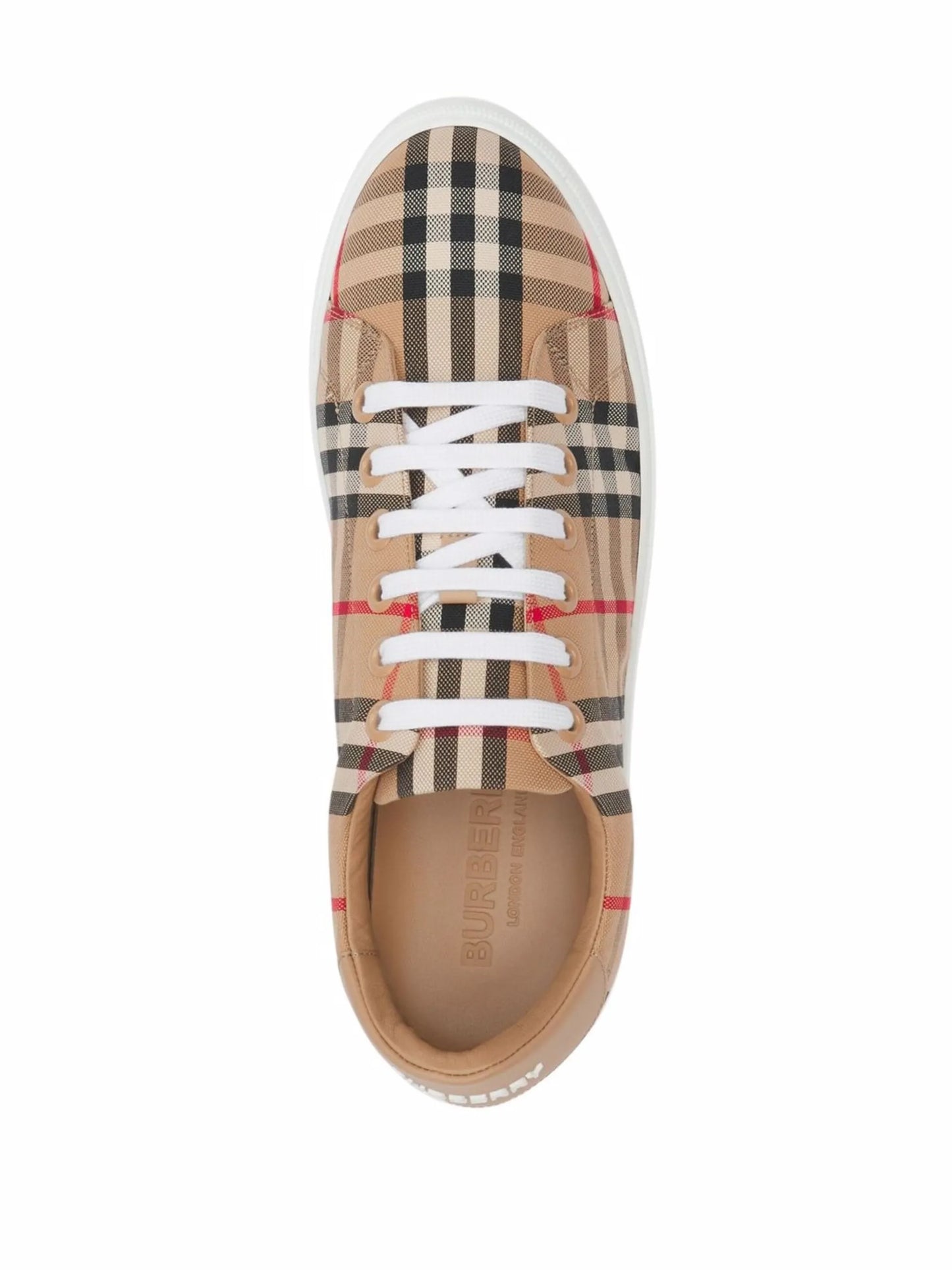 Check lace-up sneakers
