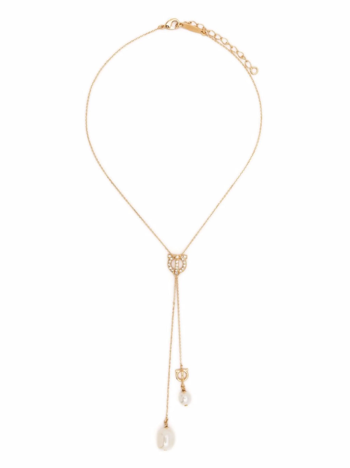 Gancini crystal pearl necklace