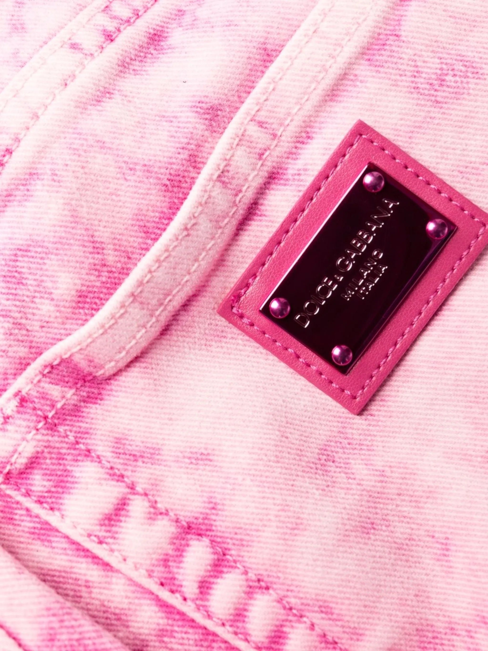 Amber high-waisted marble-effect jeans