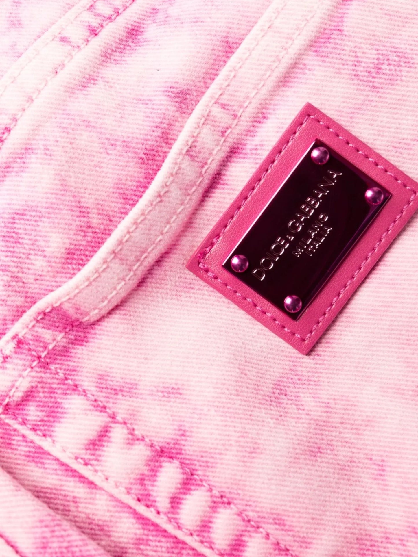 Amber high-waisted marble-effect jeans