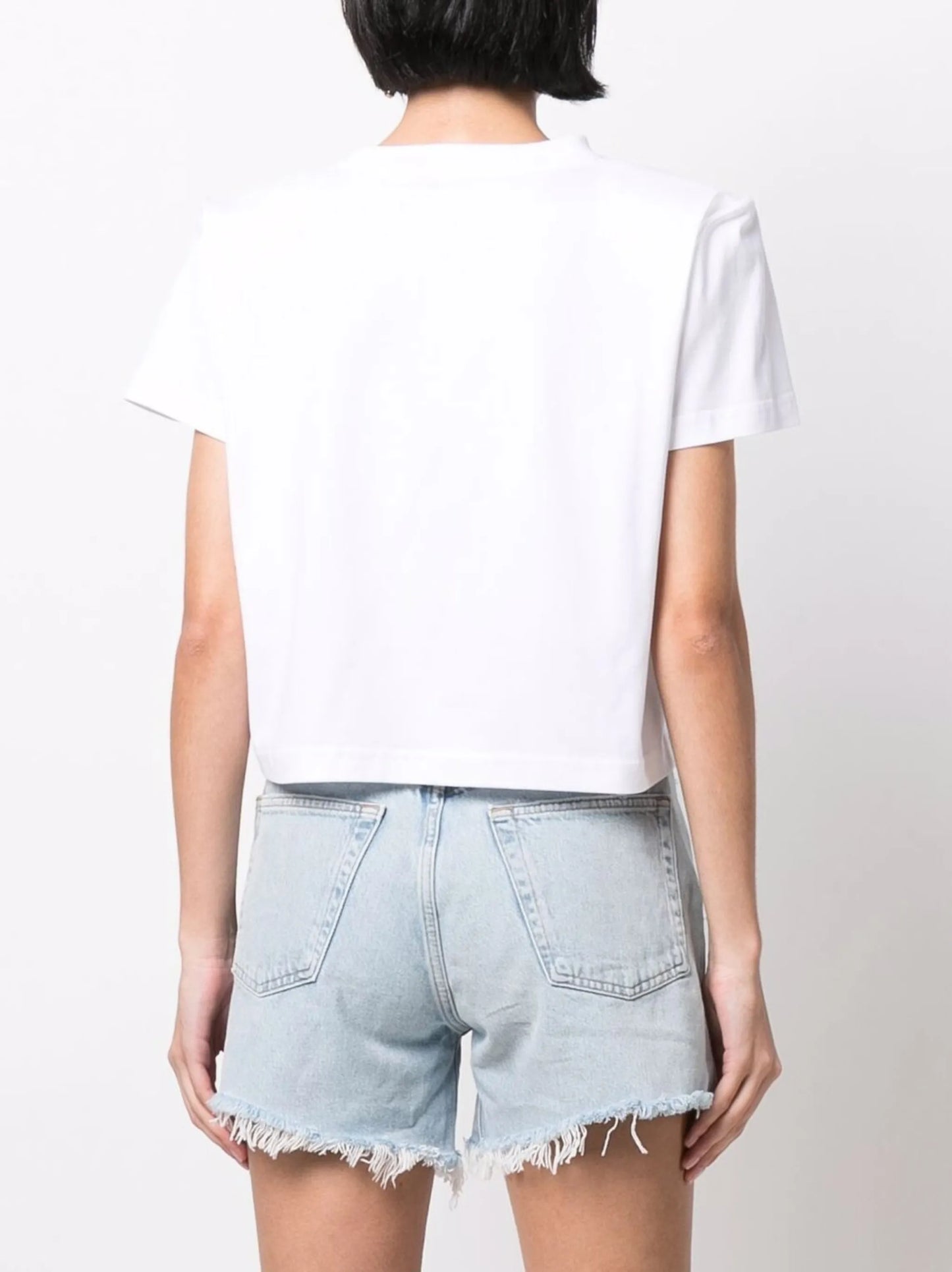 crochet-detailed cotton T-shirt