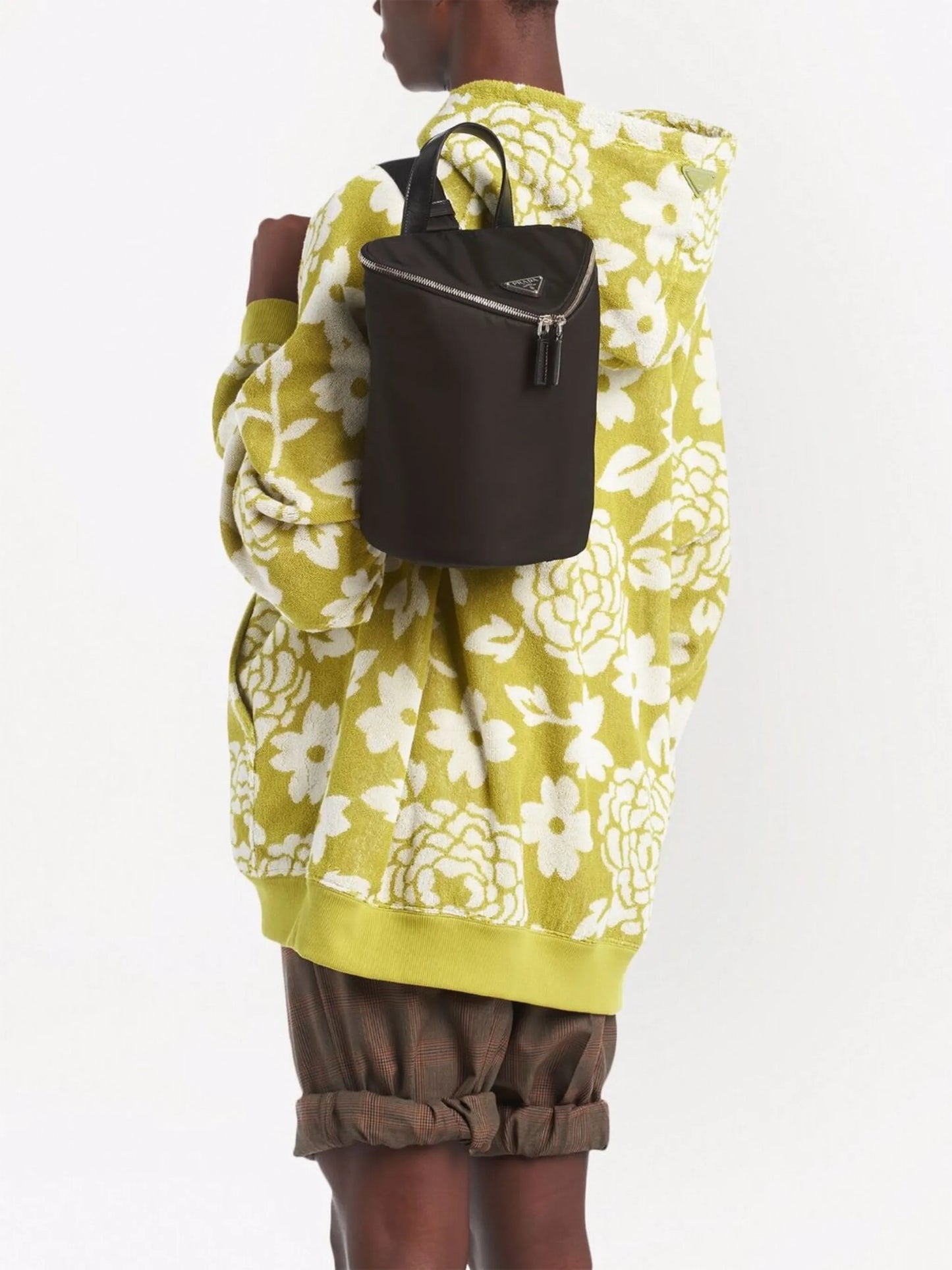 Re-Nylon logo-plaque backpack