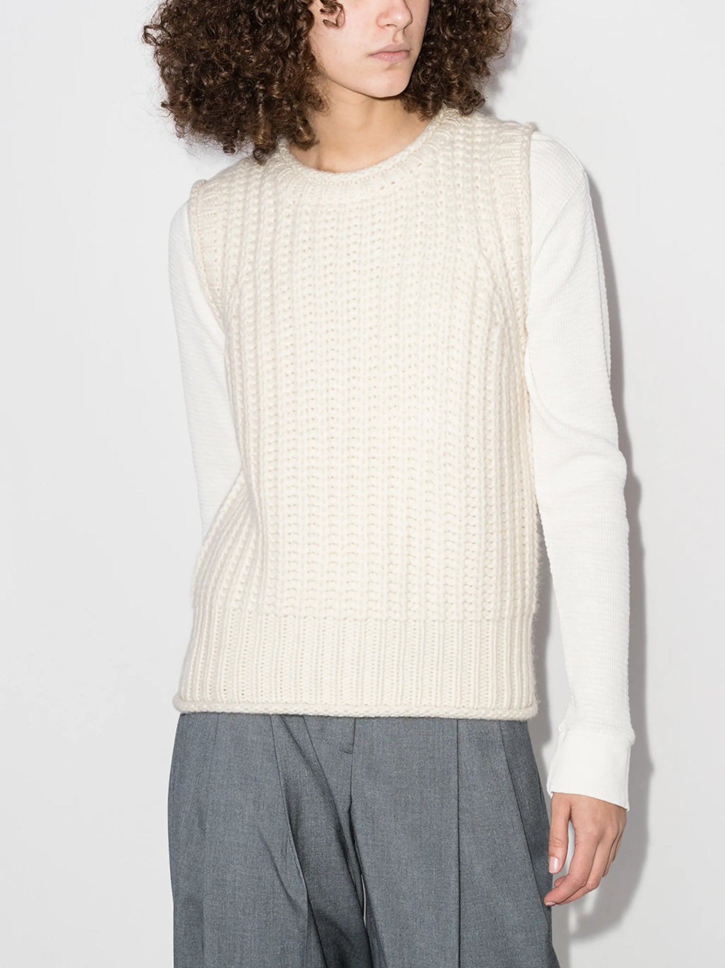 Vienna ribbed knitted vest