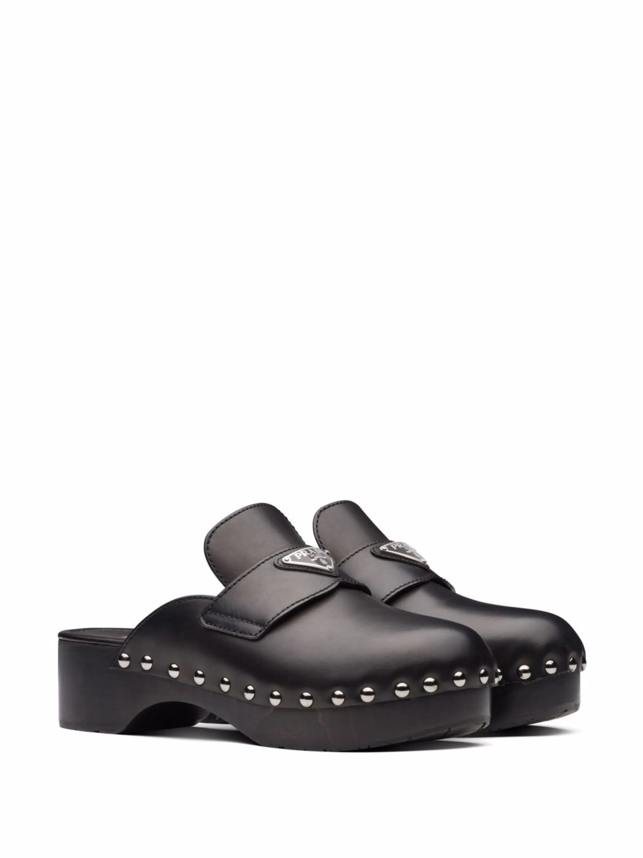 triangle logo studded clogs