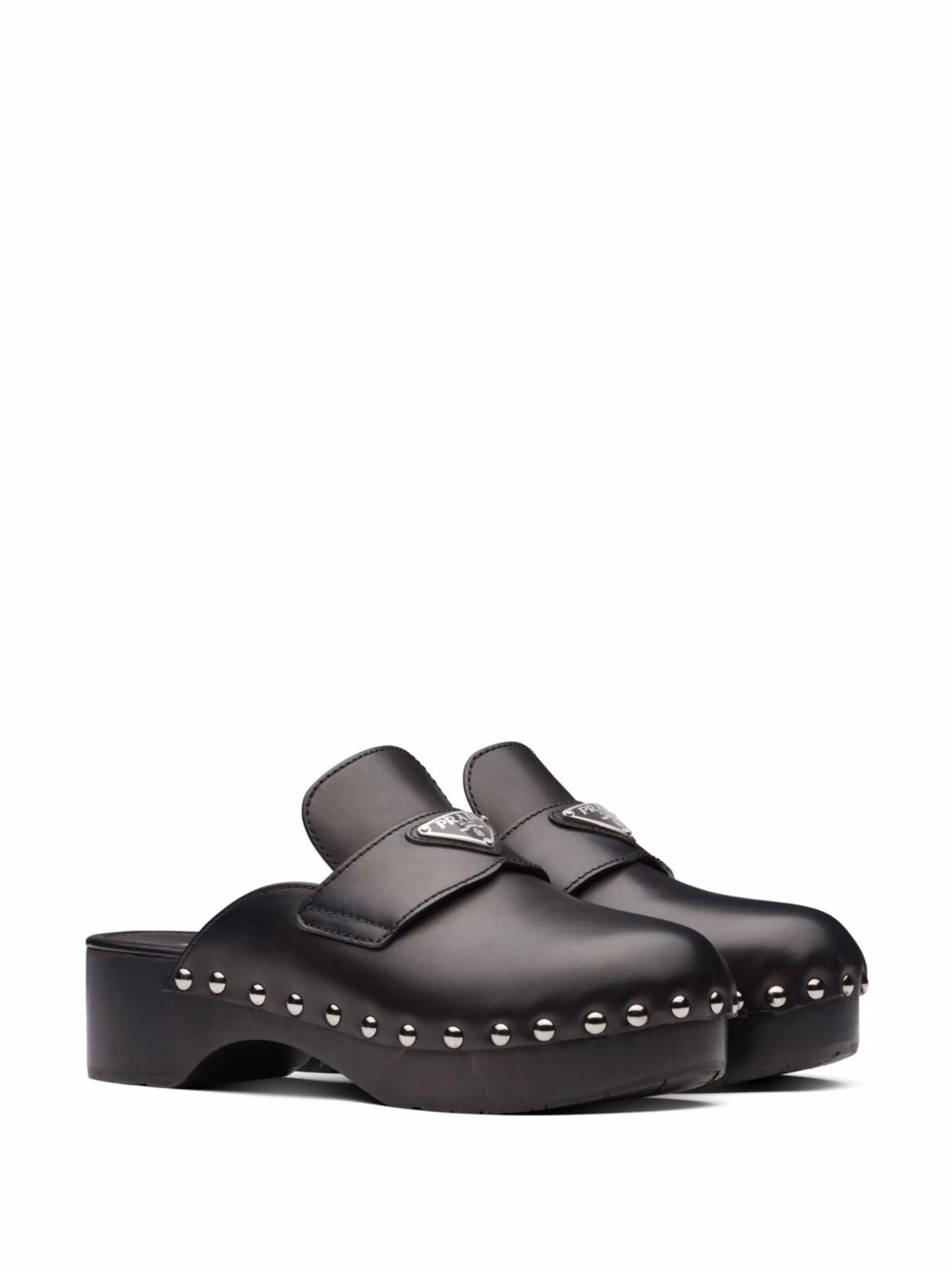 triangle logo studded clogs