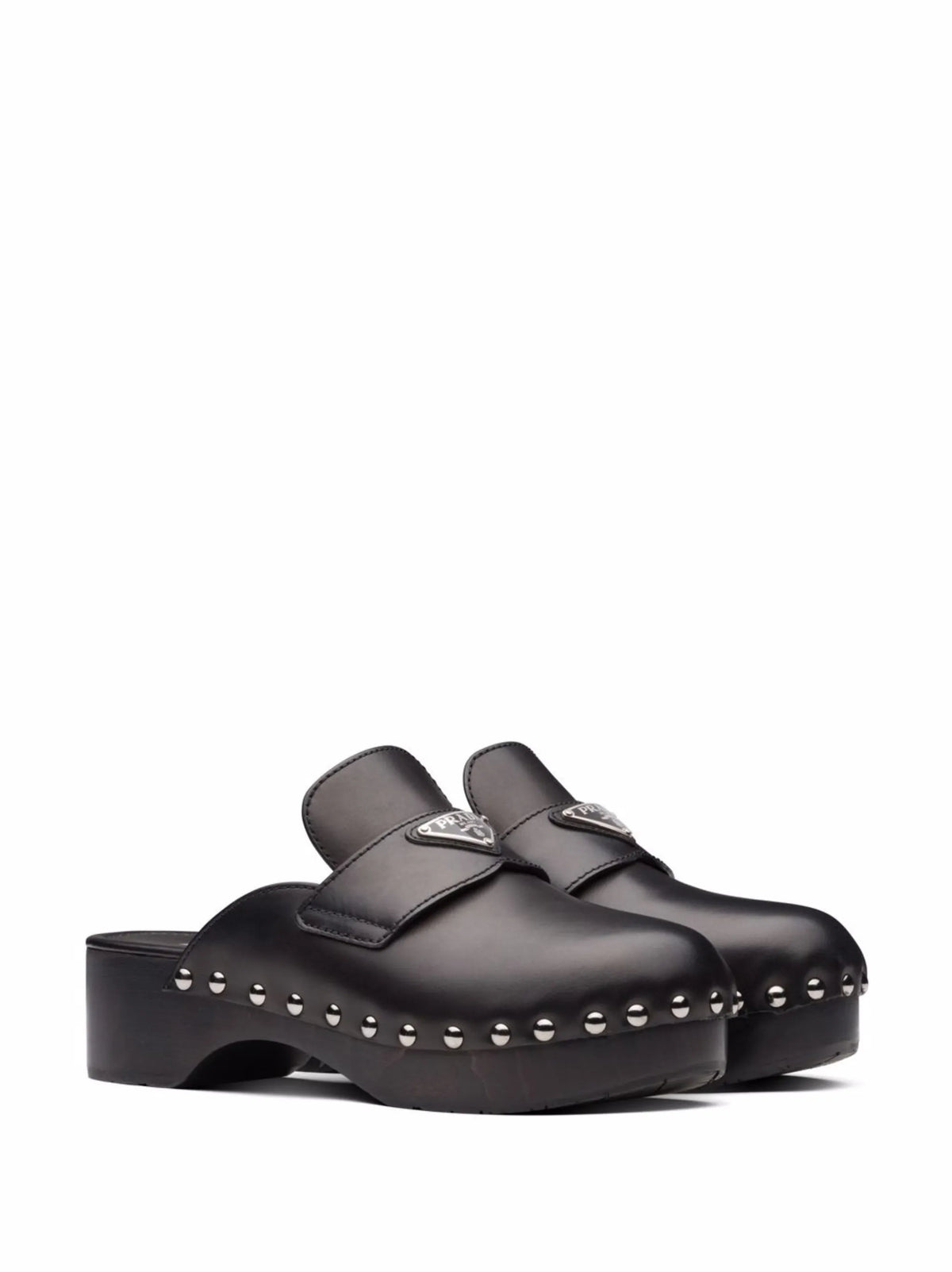triangle logo studded clogs
