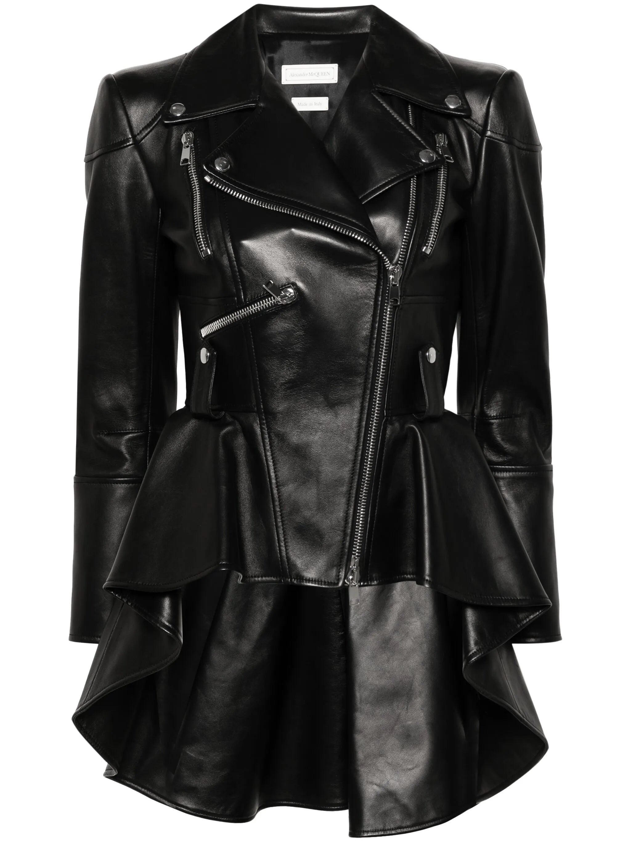 peplum-hem biker jacket