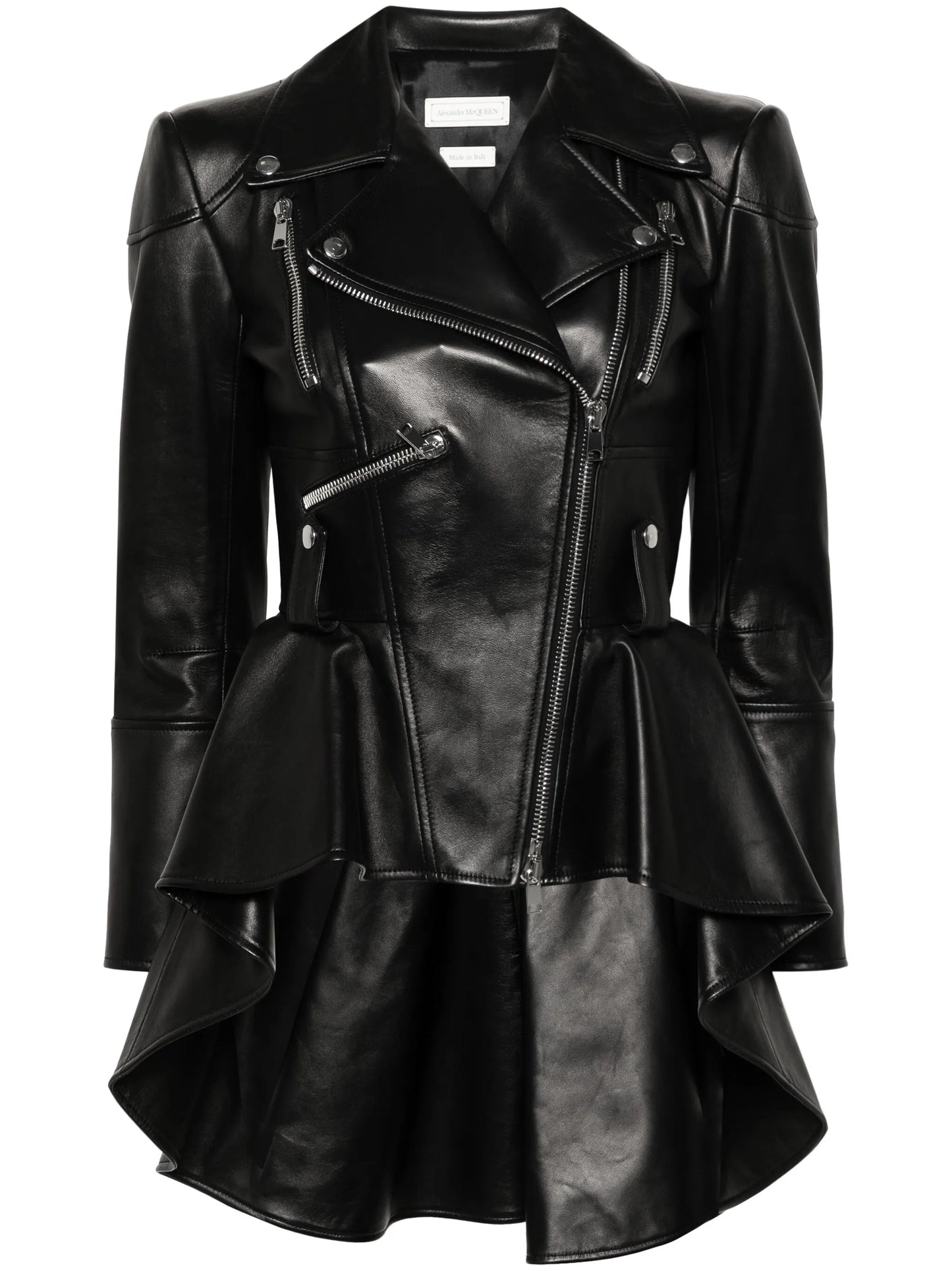 peplum-hem biker jacket