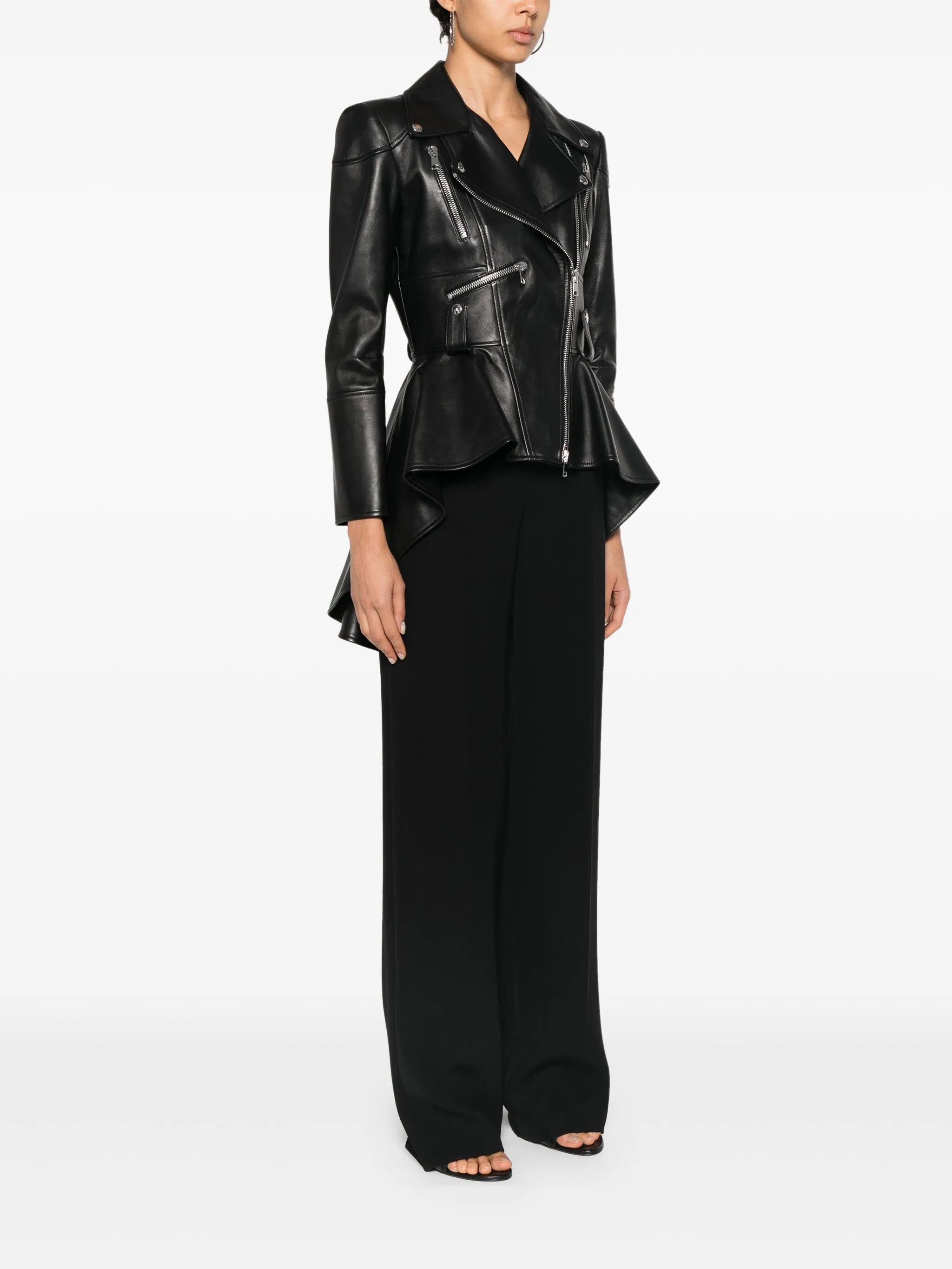 peplum-hem biker jacket