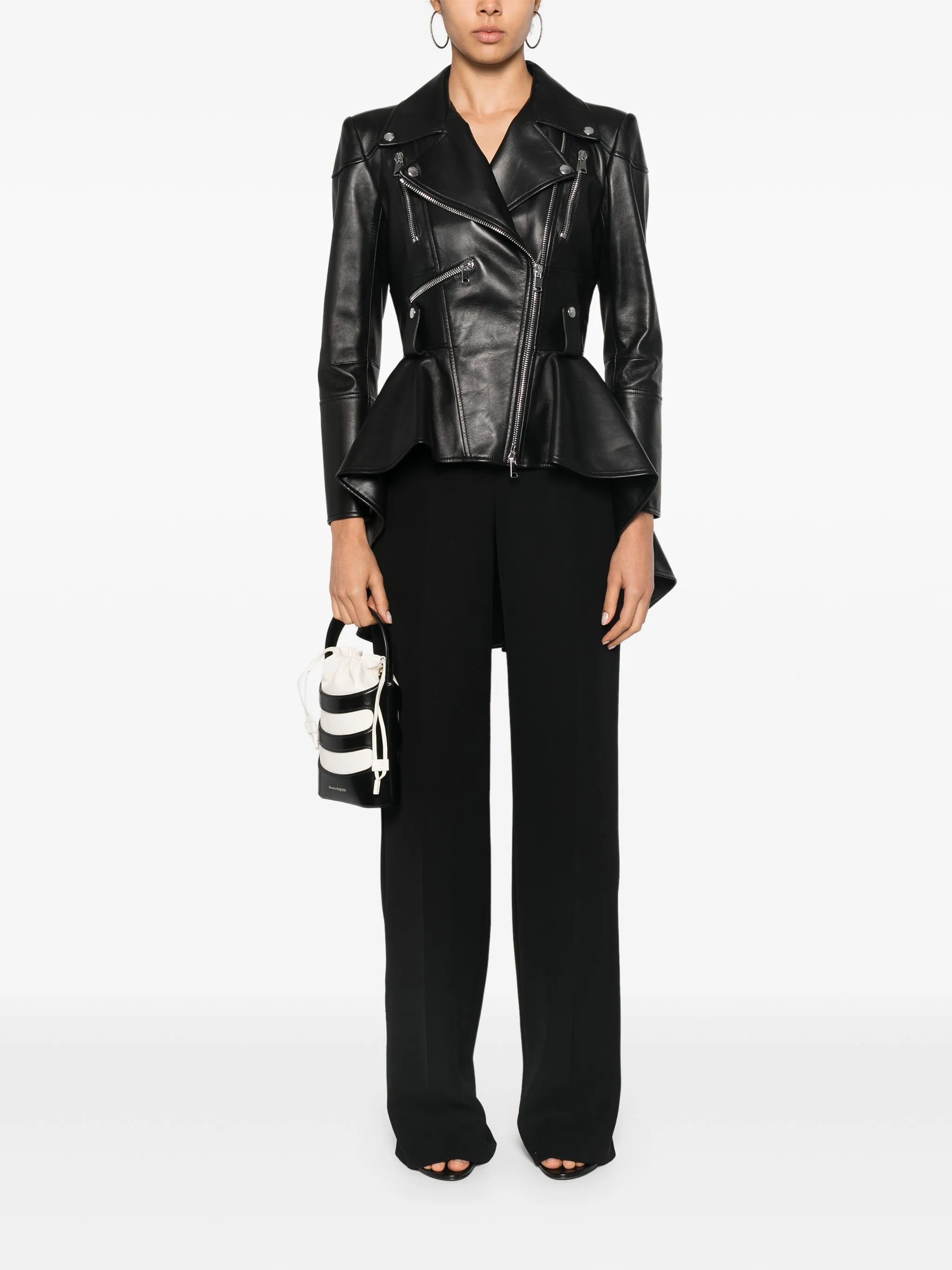peplum-hem biker jacket