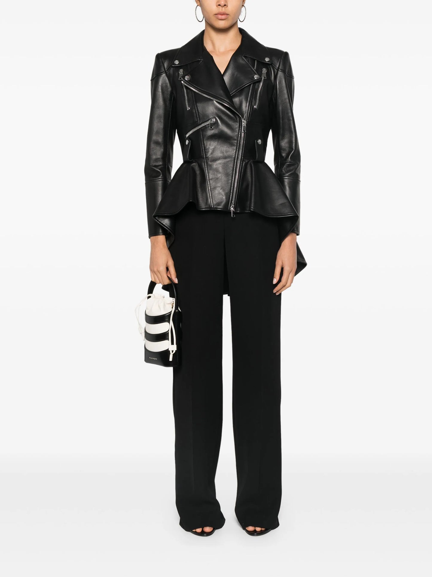 peplum-hem biker jacket