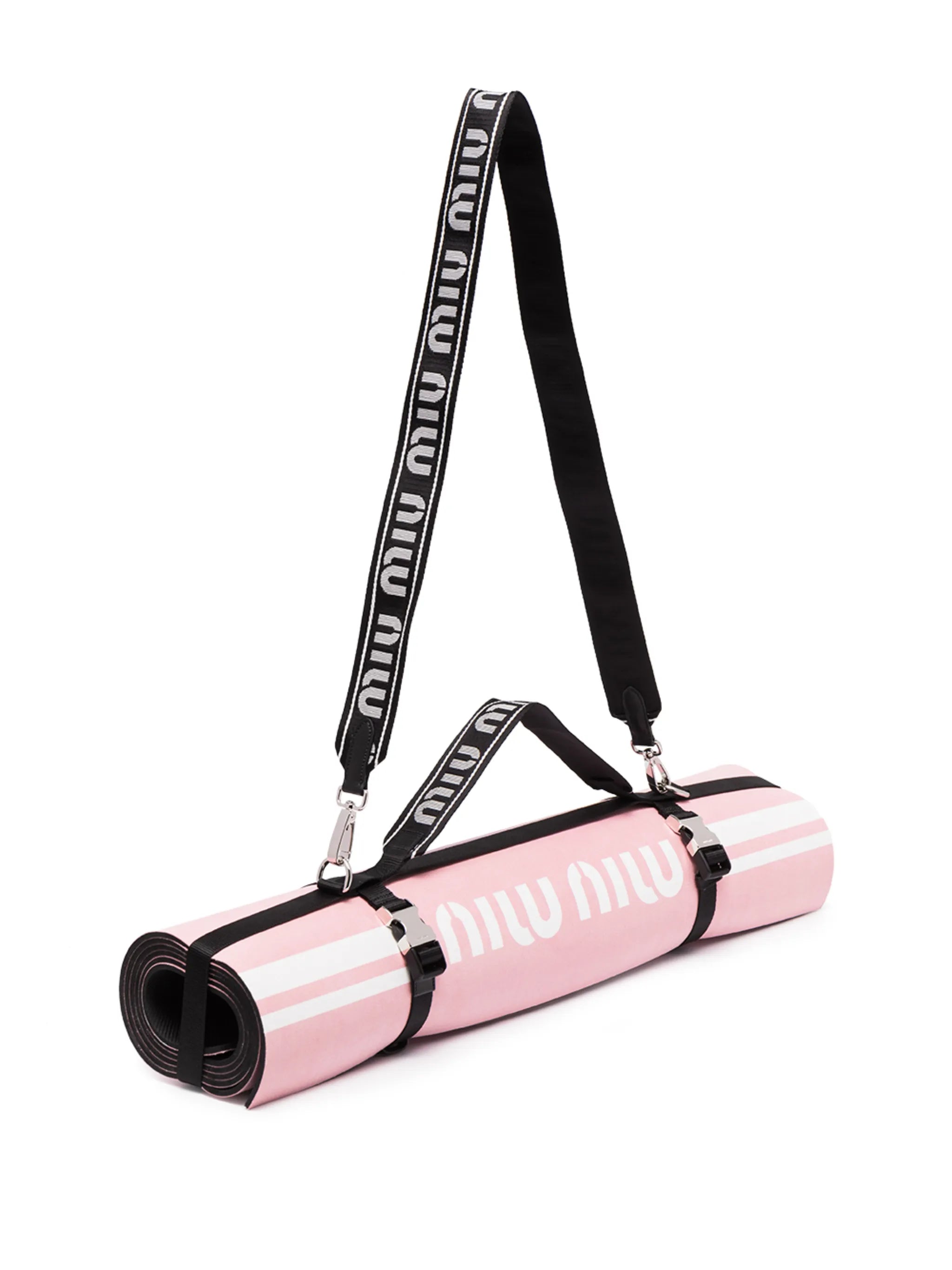 logo-print yoga mat