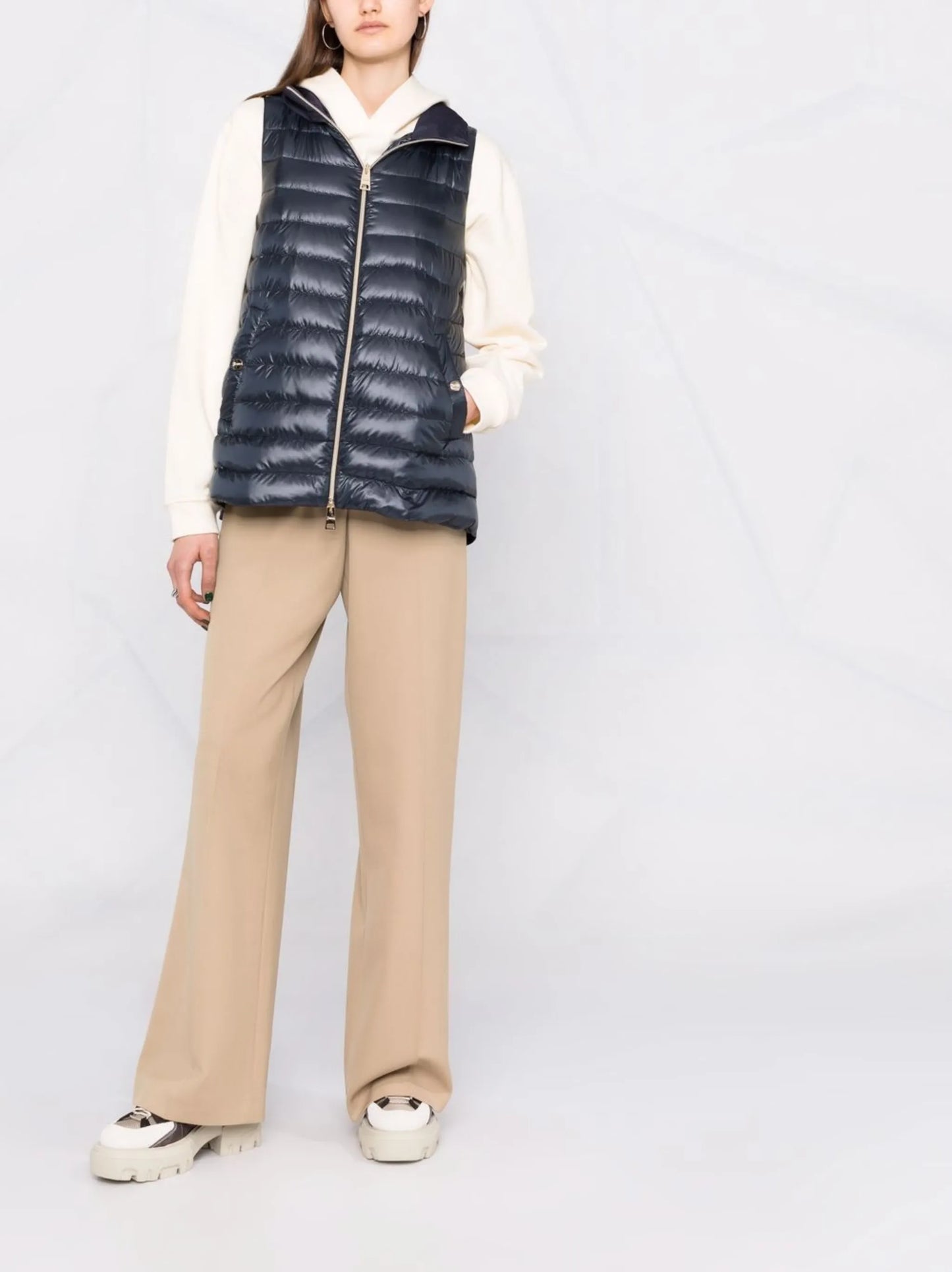 padded zip-up gilet