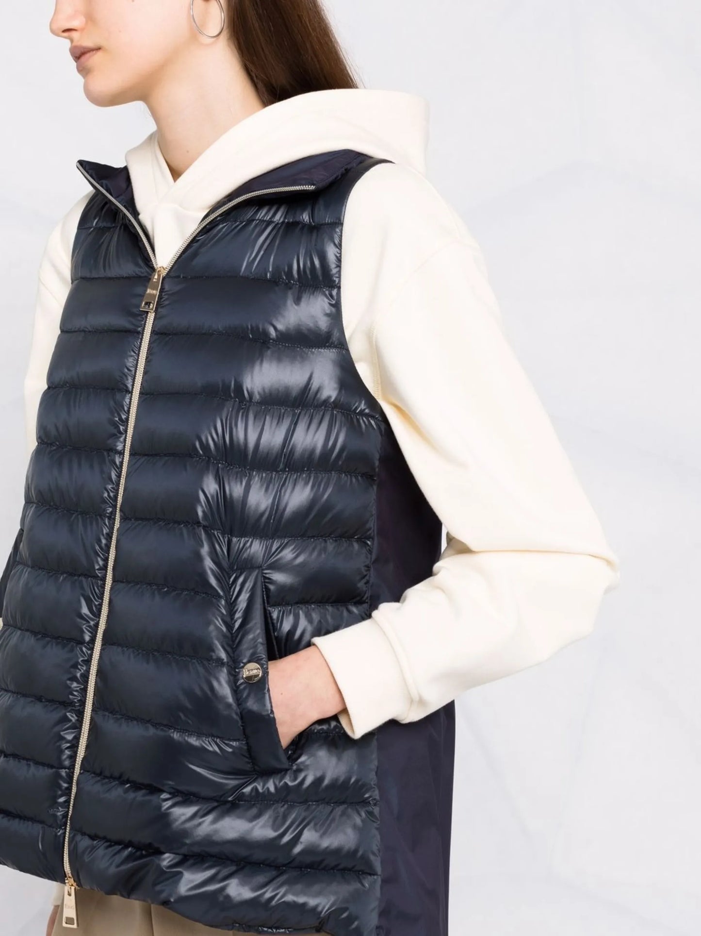 padded zip-up gilet