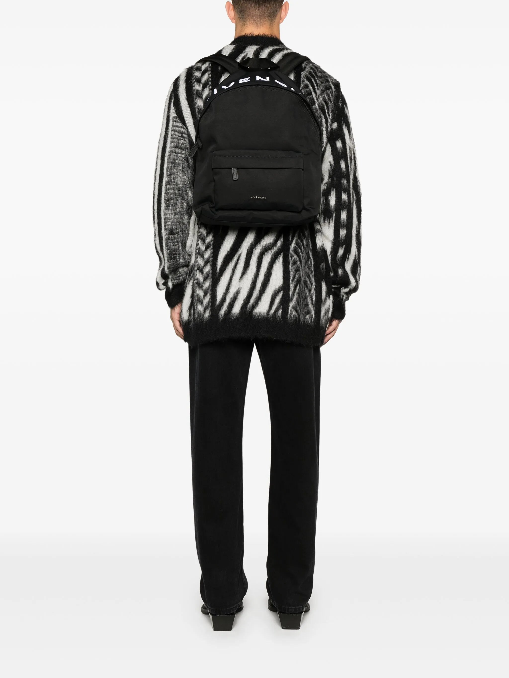 embroidered-logo backpack
