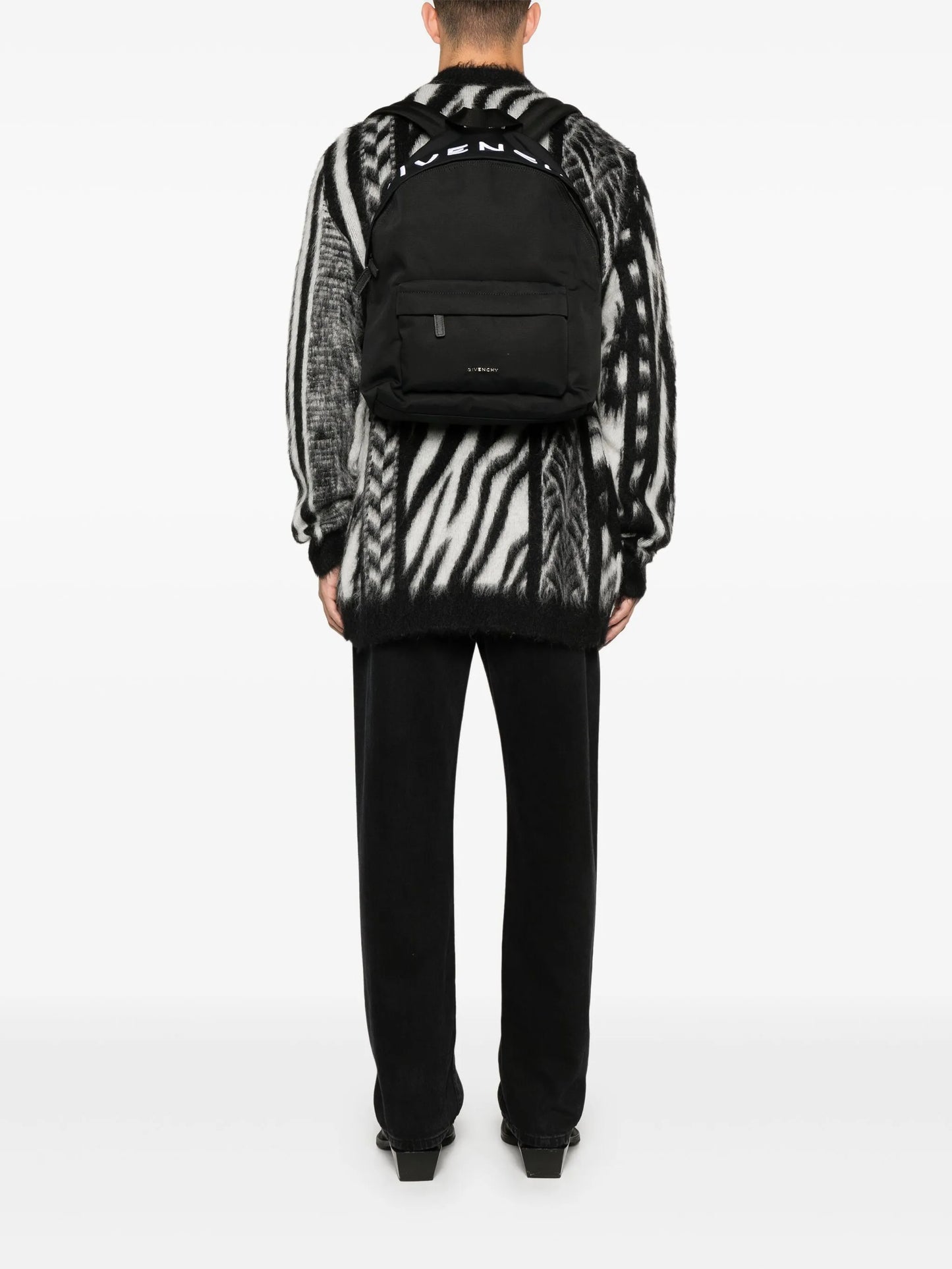 embroidered-logo backpack