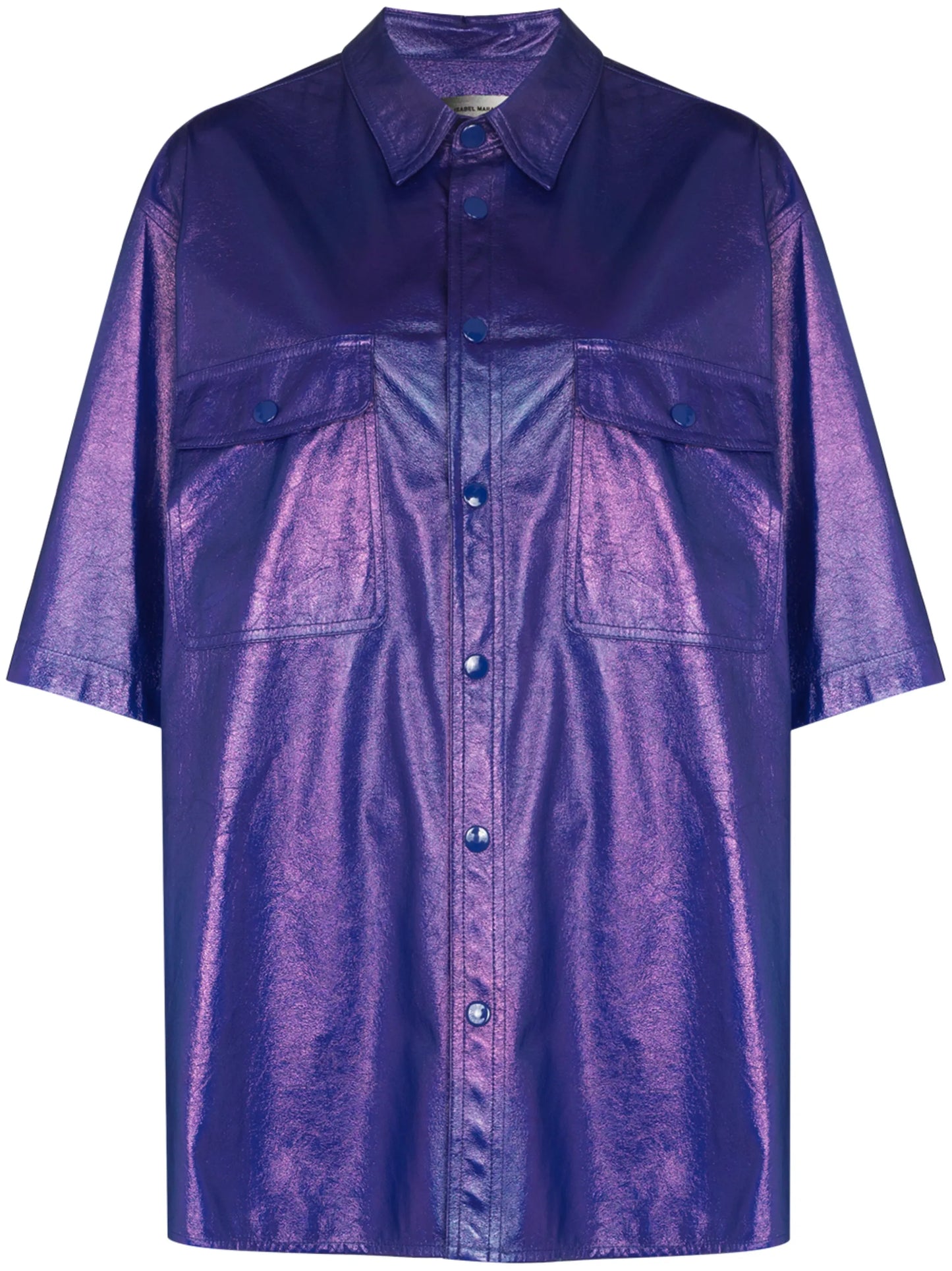 Gilin faux-leather shirt