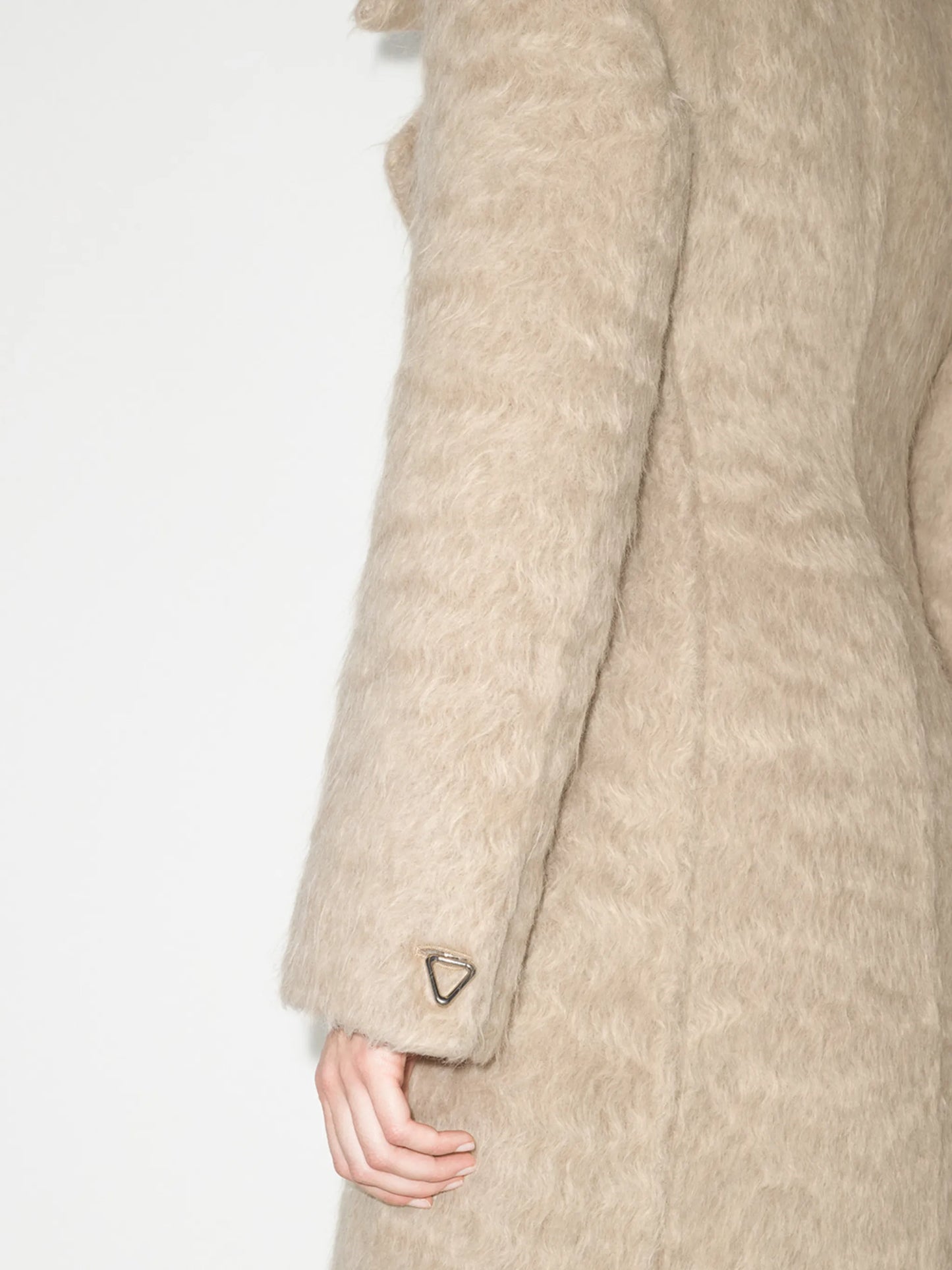 double-breasted brushed coat