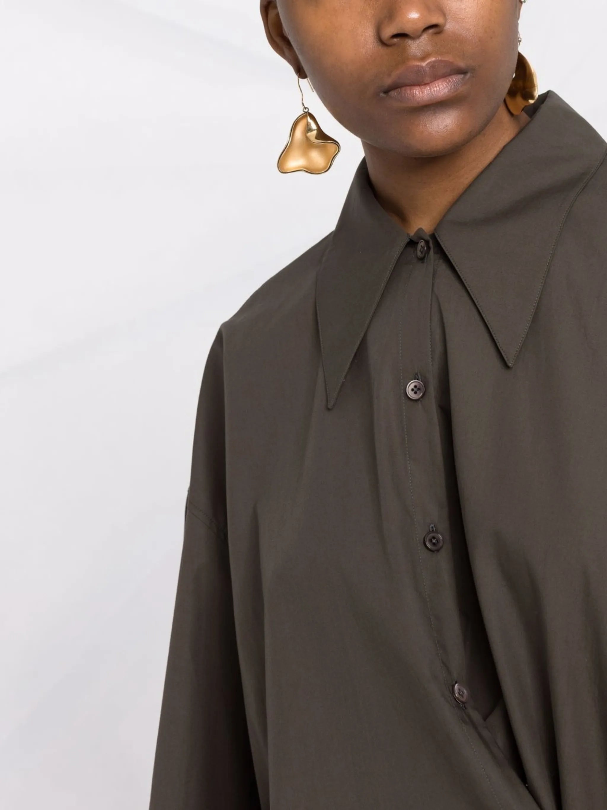 wrap long-sleeved shirt