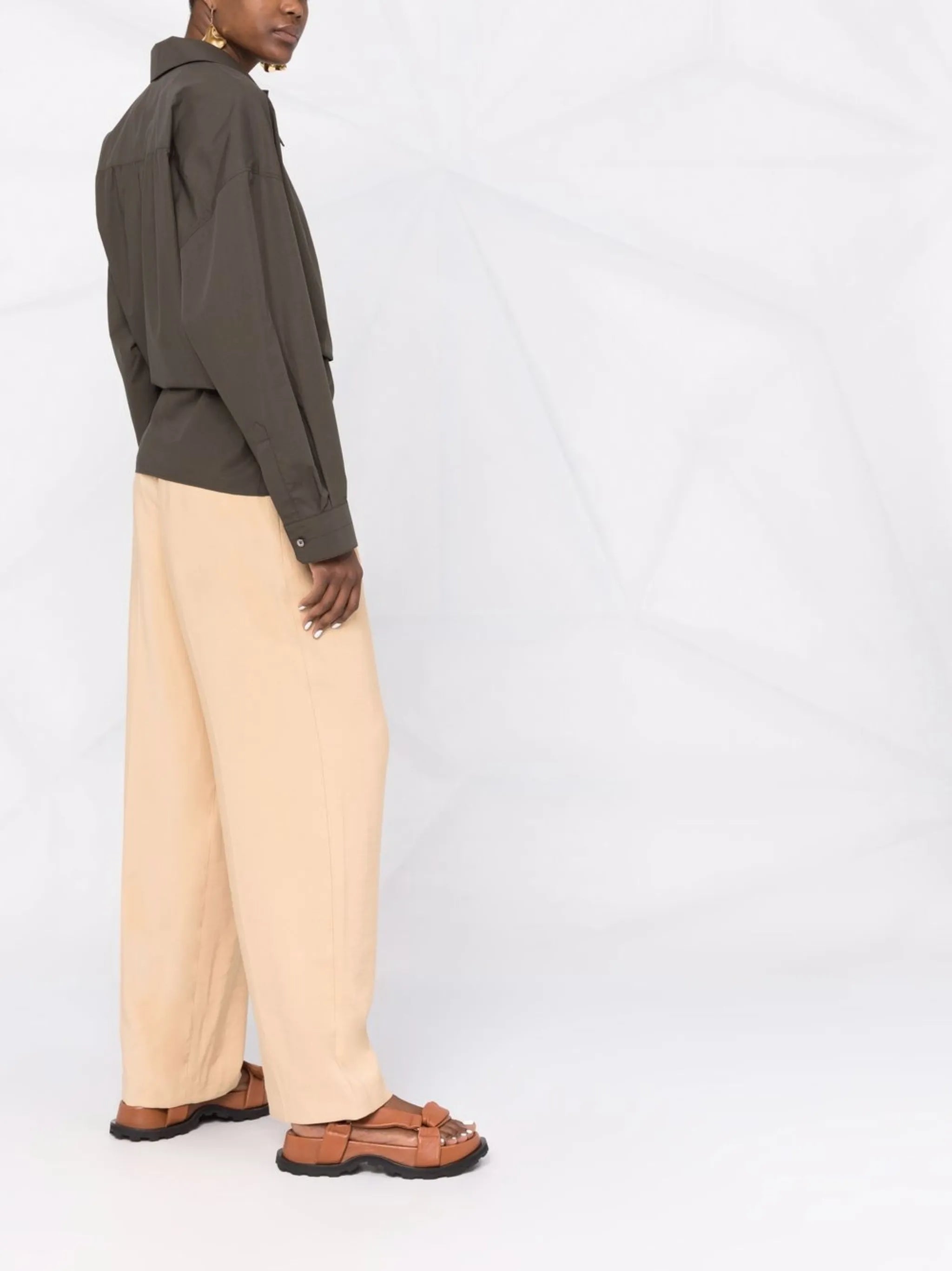 wrap long-sleeved shirt