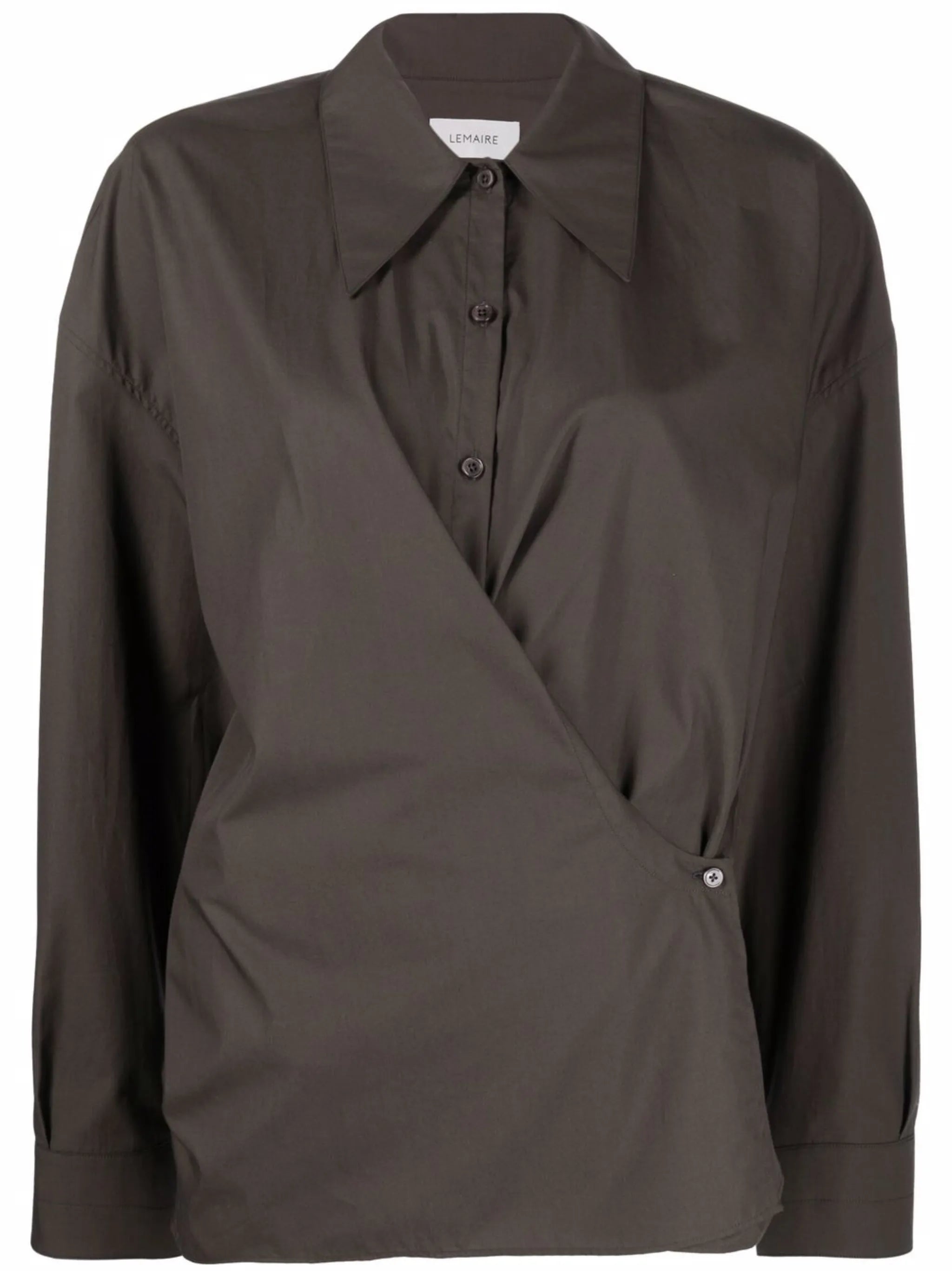 wrap long-sleeved shirt